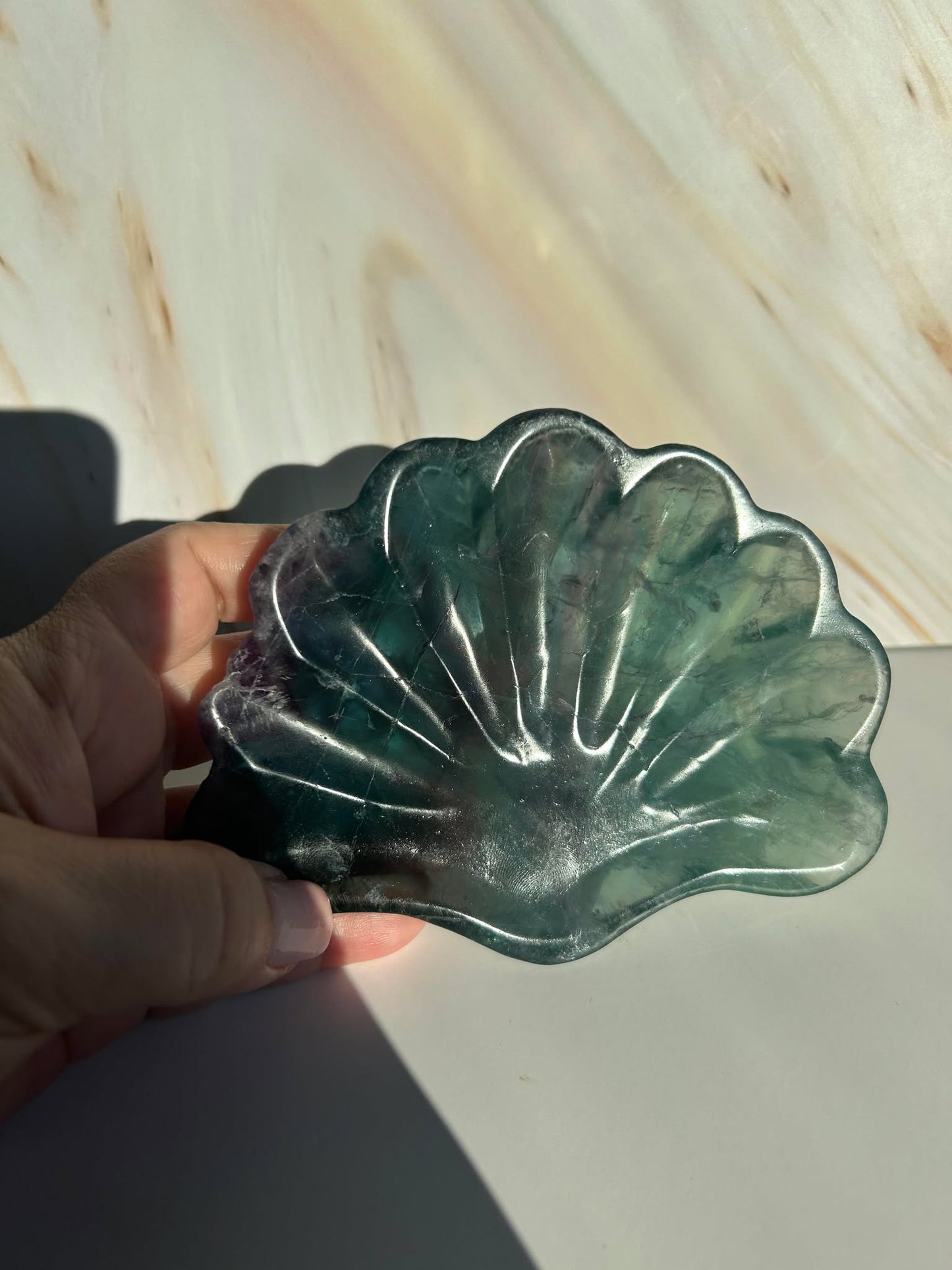 Dreamy Fluorite Bowl - Mental clarity, Connect With Your Higher Conciousness and Thirt Eye Chakra
