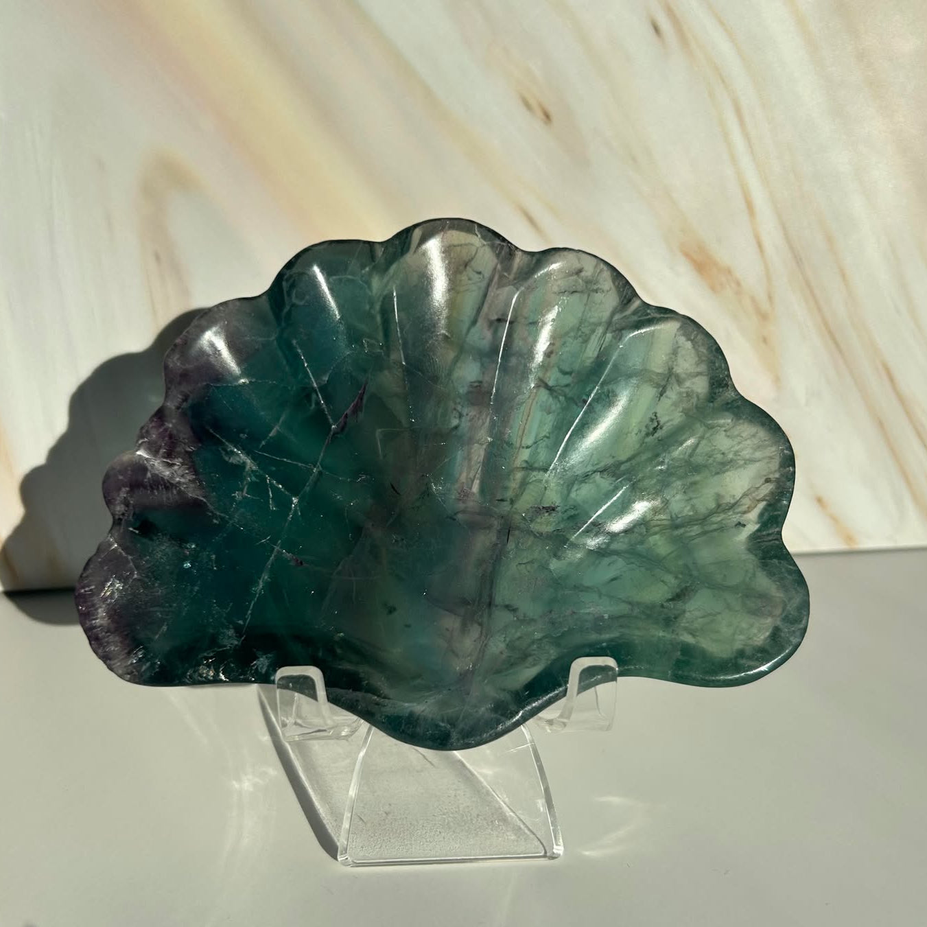 Dreamy Fluorite Bowl - Mental clarity, Connect With Your Higher Conciousness and Thirt Eye Chakra