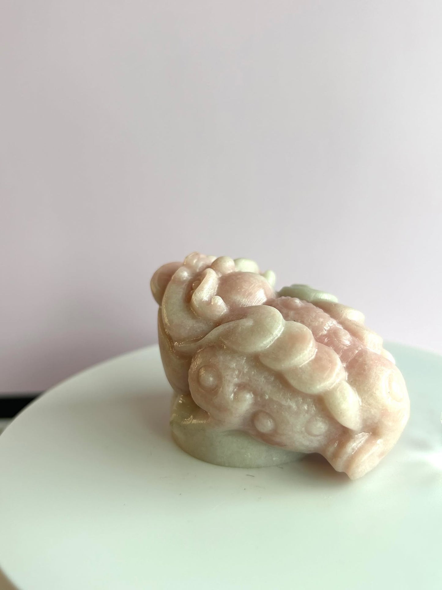 Fortune Toad Pink Opal, for Prosperity, and Abundance for Crystal healing and energy balance.