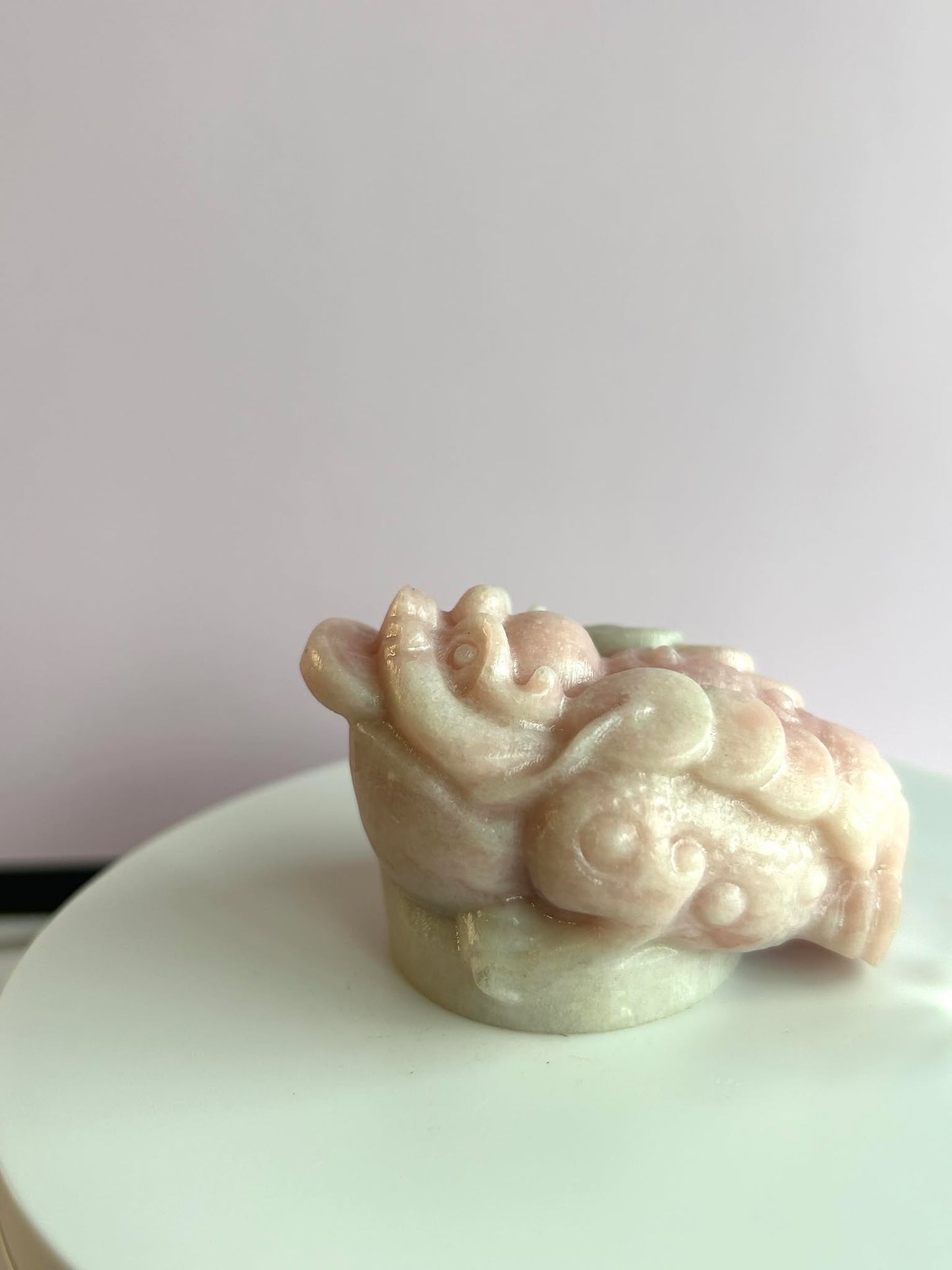 Fortune Toad Pink Opal, for Prosperity, and Abundance for Crystal healing and energy balance.