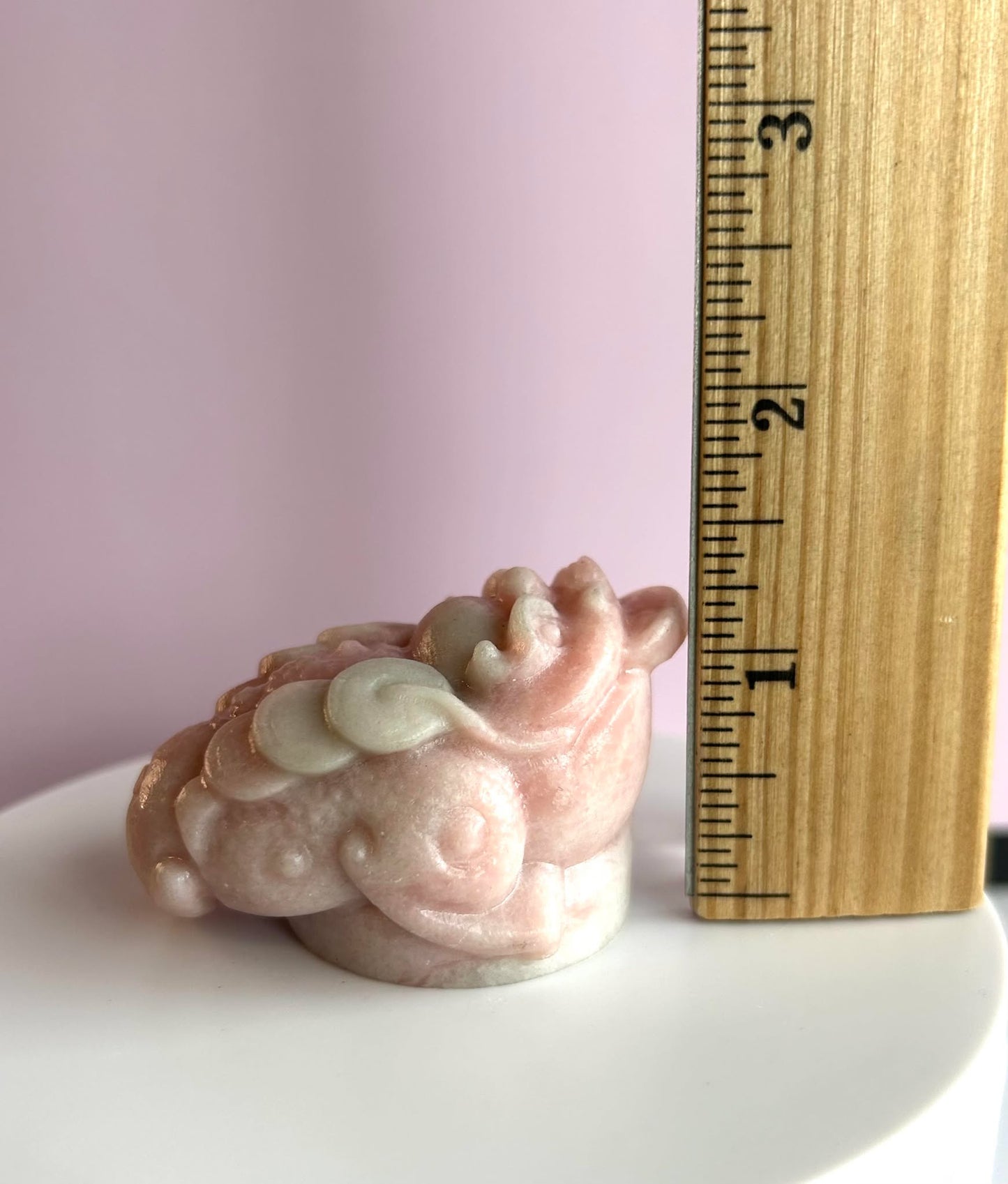 Fortune Toad Pink Opal, for Prosperity, and Abundance for Crystal healing and energy balance.
