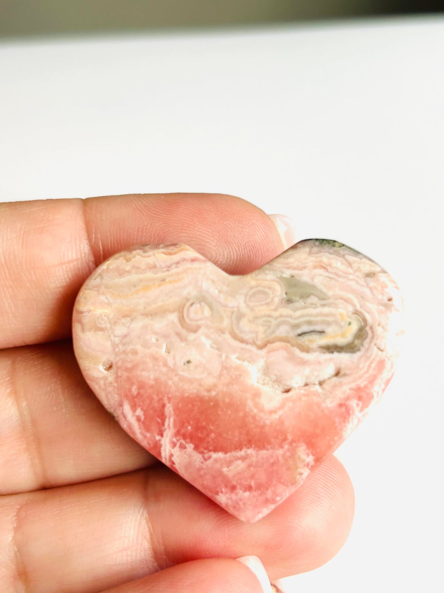 Rhodochrosite Heart -For a Compassion, love, Heart Chakra.