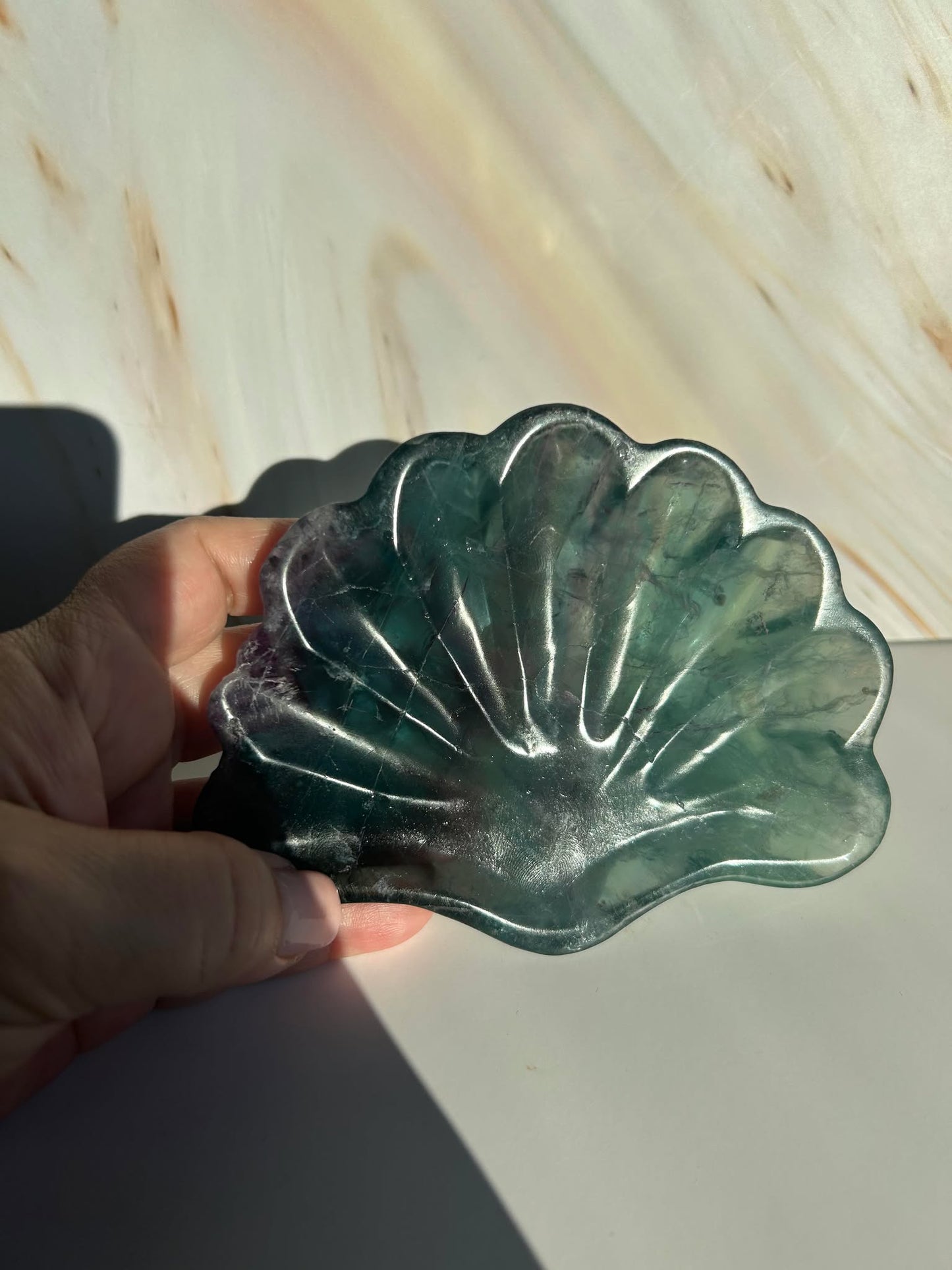 Dreamy Fluorite Bowl - Mental clarity, Connect With Your Higher Conciousness and Thirt Eye Chakra