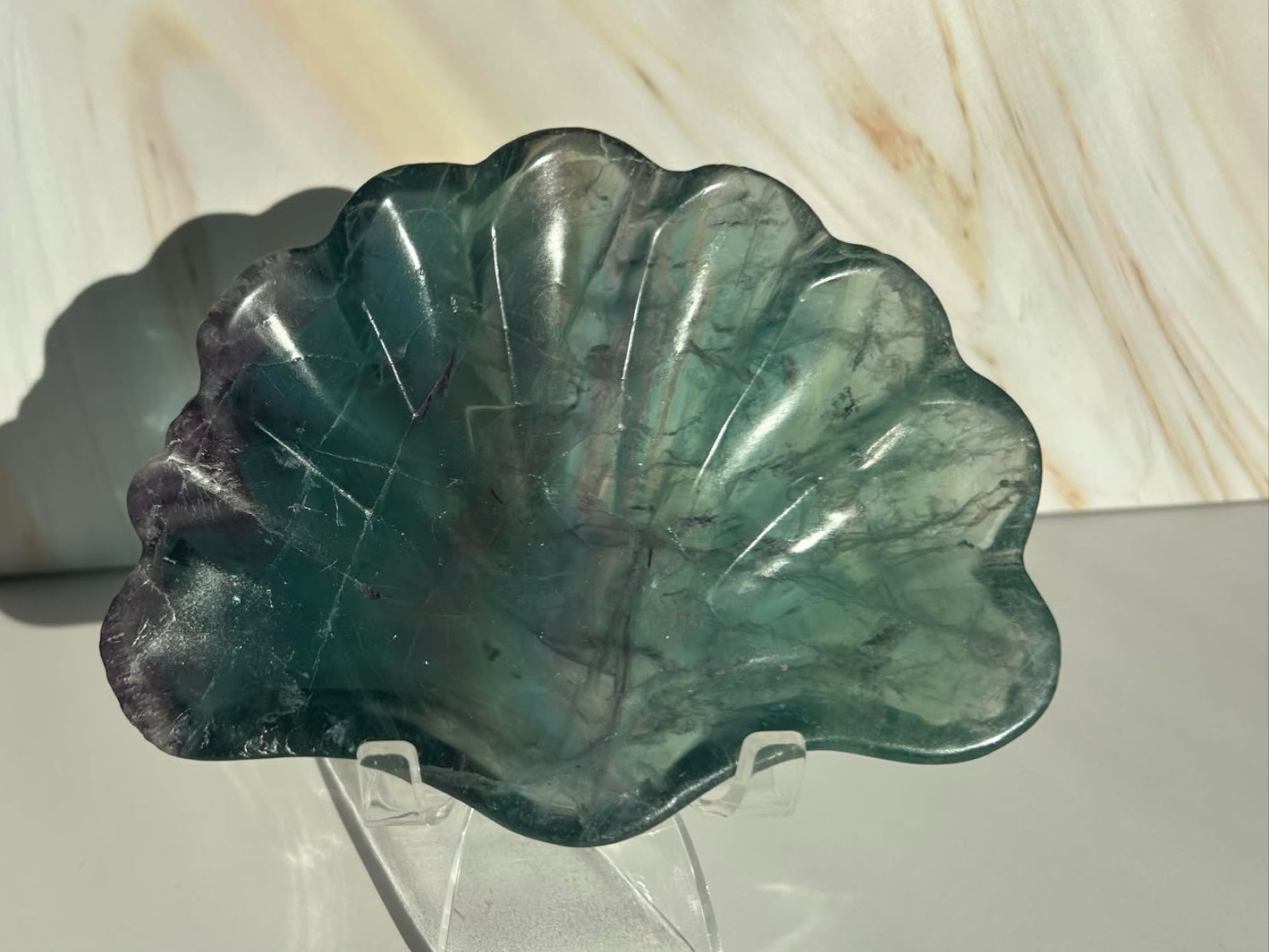 Dreamy Fluorite Bowl - Mental clarity, Connect With Your Higher Conciousness and Thirt Eye Chakra