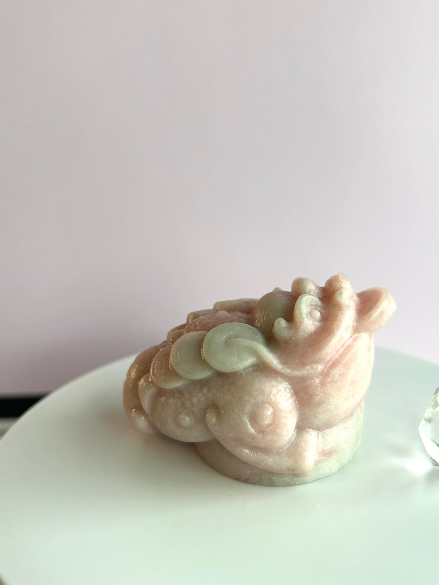 Fortune Toad Pink Opal, for Prosperity, and Abundance for Crystal healing and energy balance.