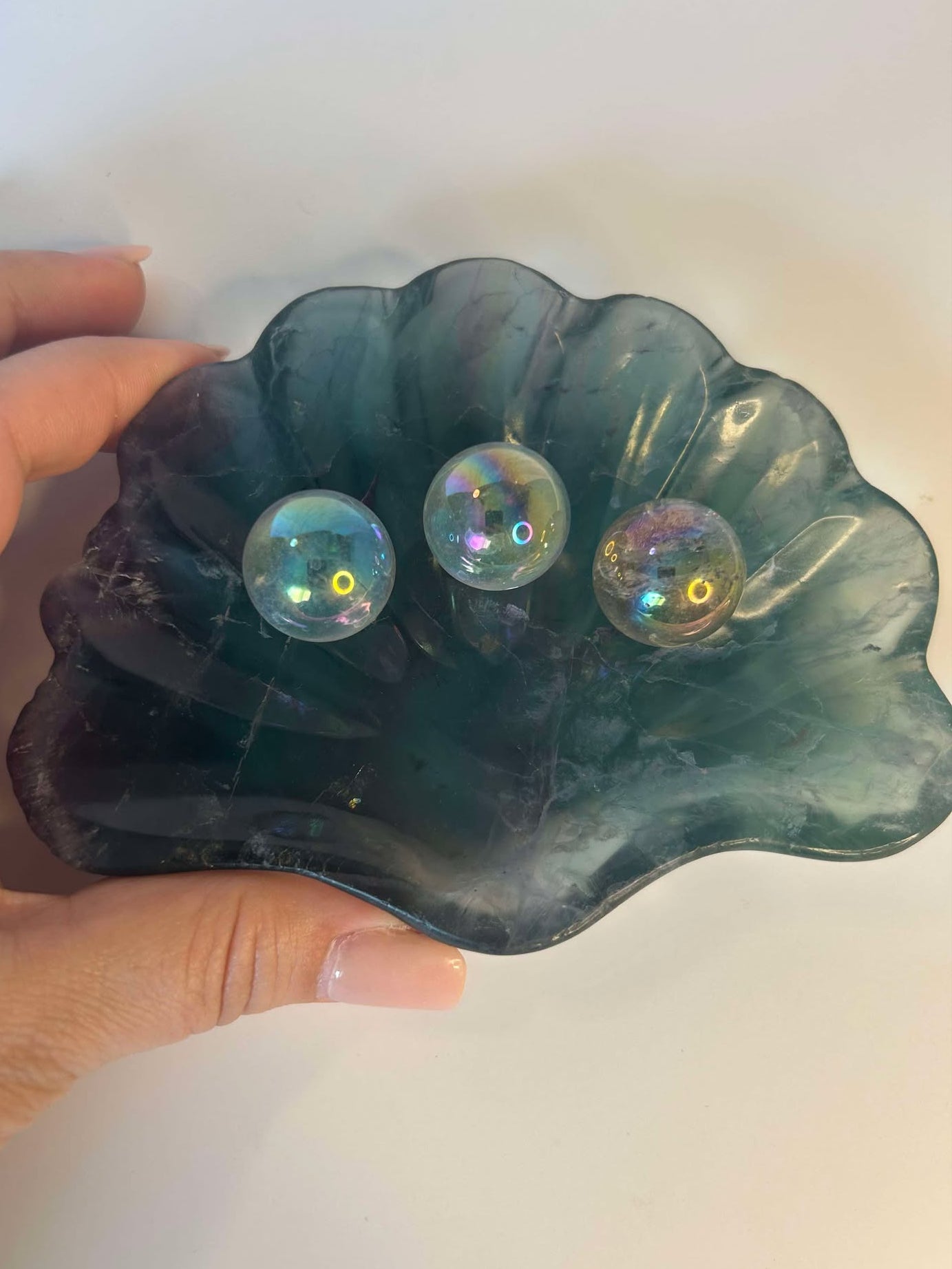 ** Angel Aura Clear Quartz Mini Sphere Sold seperate