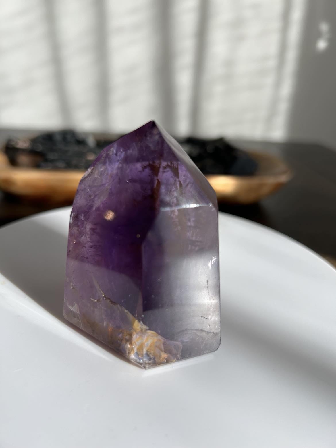 Amethyst Crystal Point Meditation Crown Chakra February Aquarius Crystal Home Warming Best Friend Baby Shower Gift Mom Wife Goddess Crystal