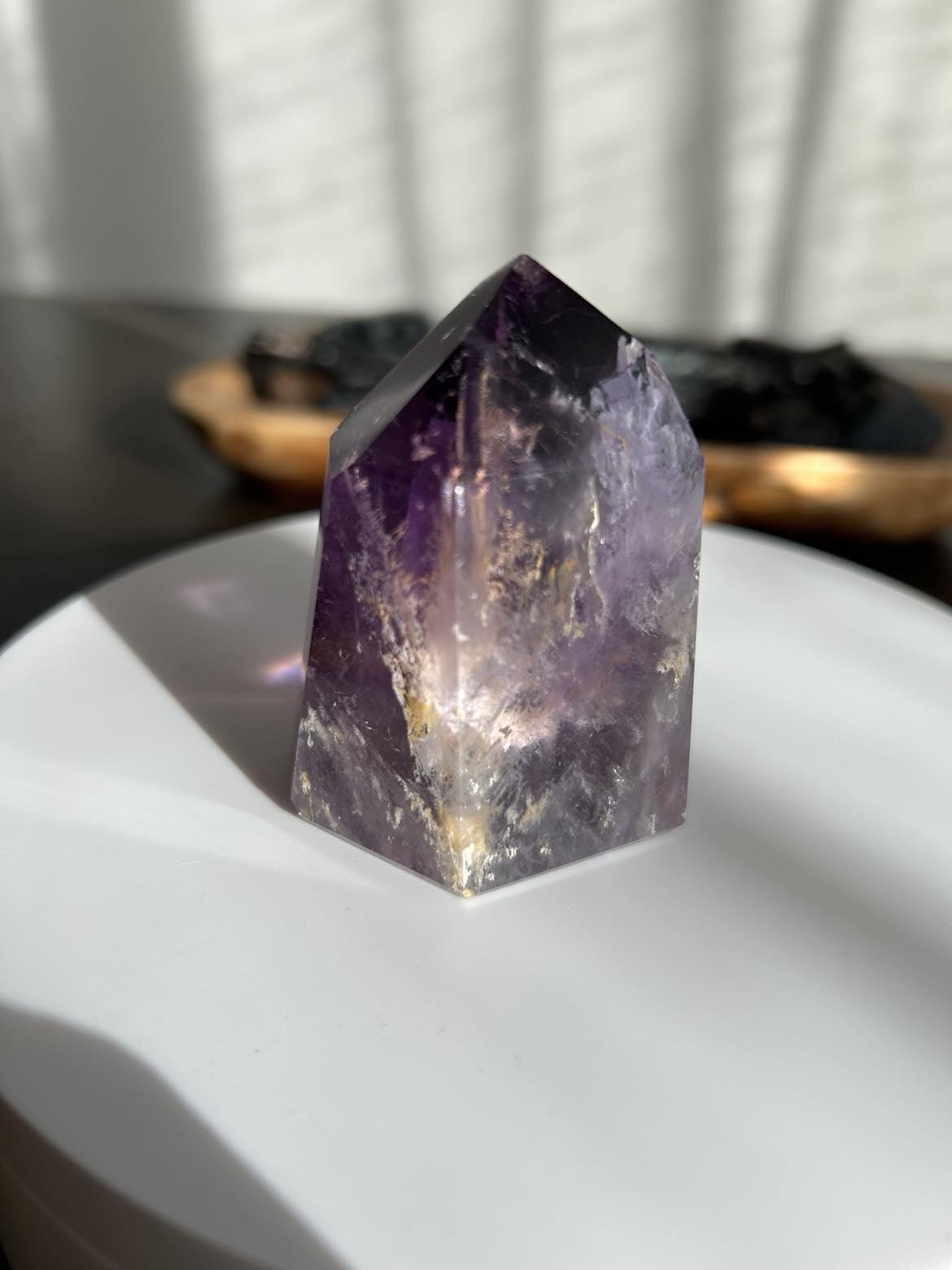 Amethyst Crystal Point Meditation Crown Chakra February Aquarius Crystal Home Warming Best Friend Baby Shower Gift Mom Wife Goddess Crystal