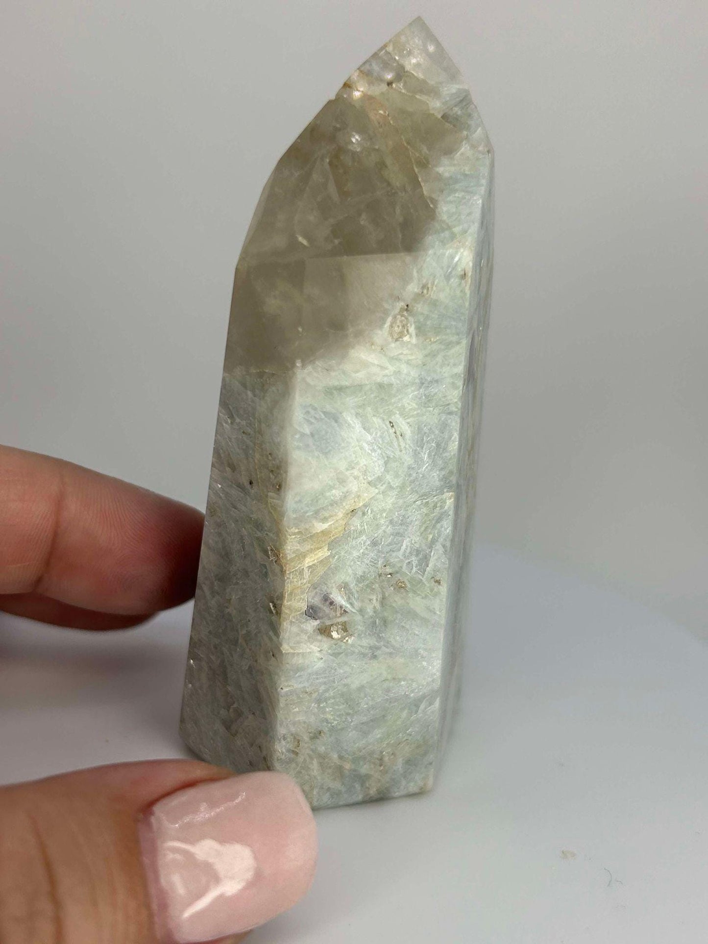 Citrine Lepidolite Crystal Point Solar Plexus Third Eye Meditation Feng Shui Libra Crystal Home Warming Student Teacher Baby Shower Gift