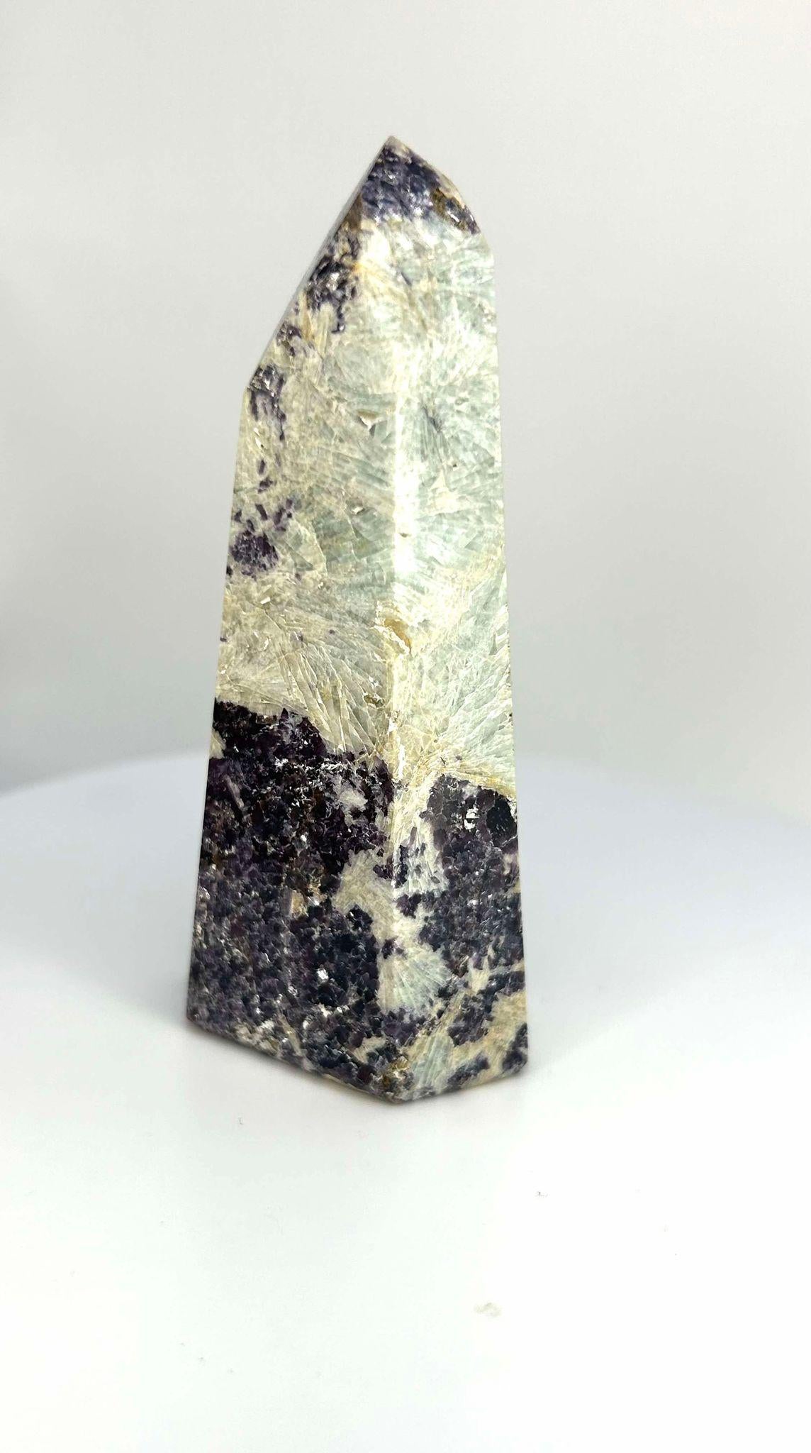 Citrine Lepidolite Crystal Point Solar Plexus Third Eye Meditation Feng Shui Libra Crystal Home Warming Student Teacher Baby Shower Gift