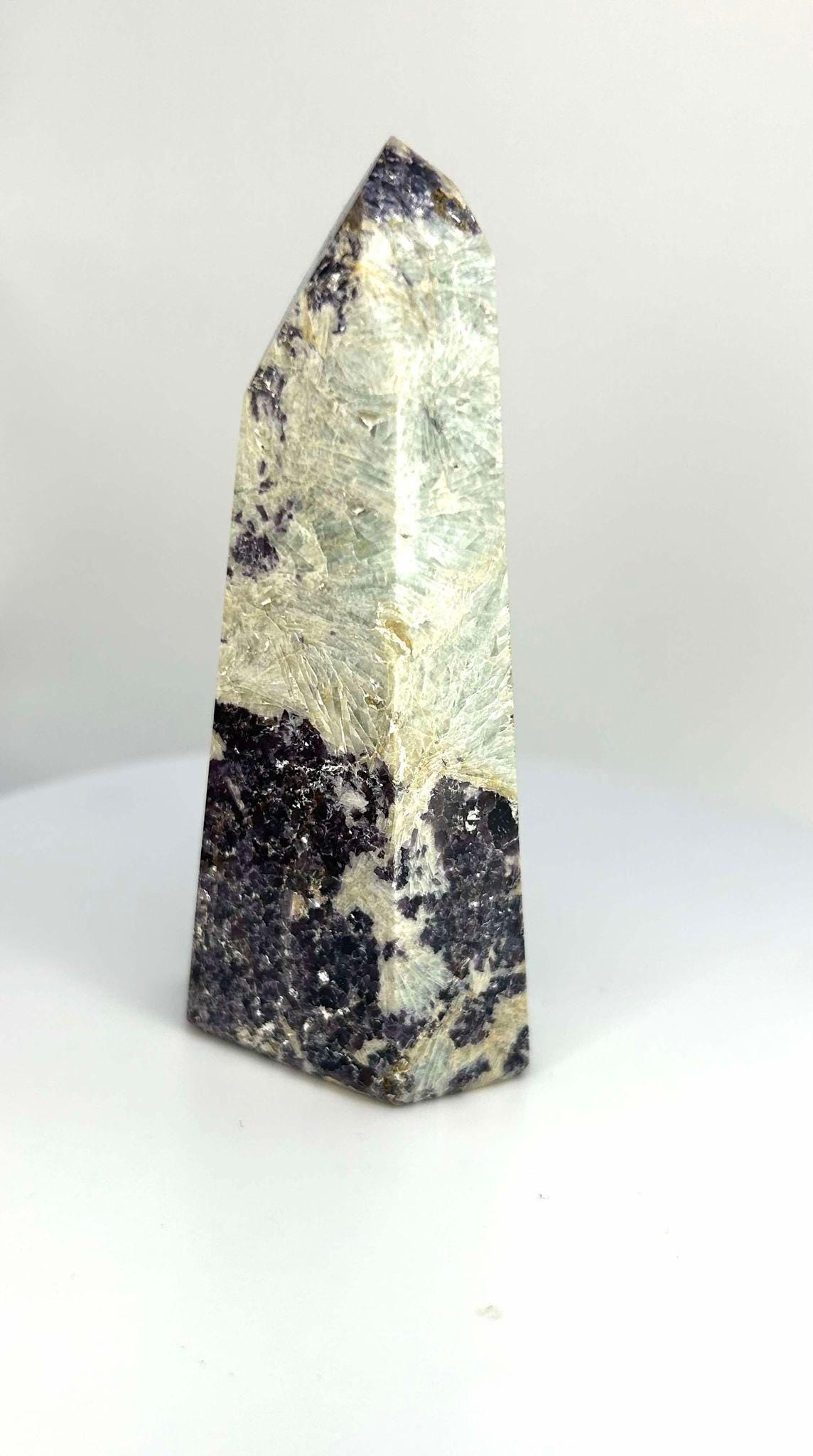 Citrine Lepidolite Crystal Point Solar Plexus Third Eye Meditation Feng Shui Libra Crystal Home Warming Student Teacher Baby Shower Gift