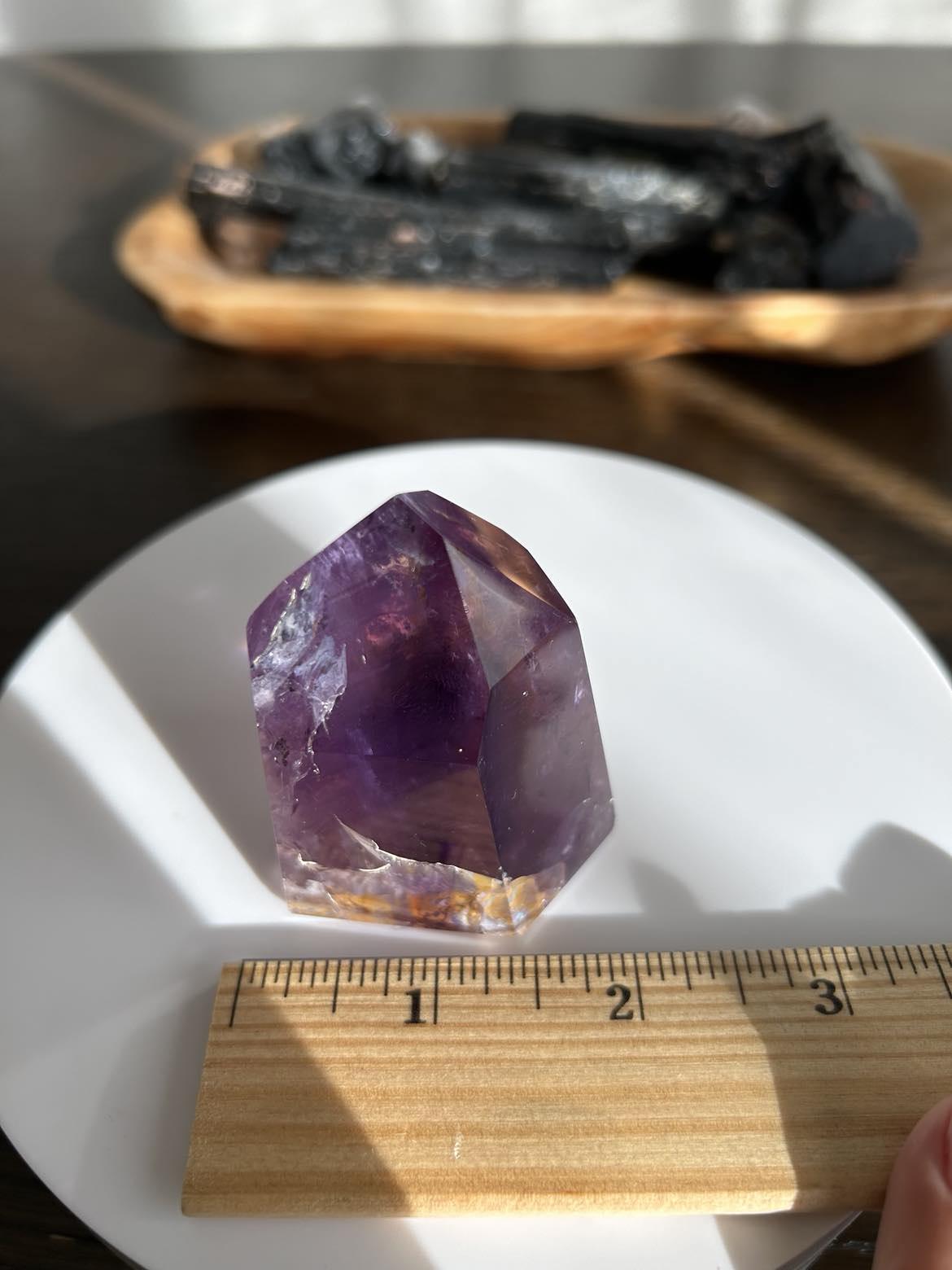 Amethyst Crystal Point Meditation Crown Chakra February Aquarius Crystal Home Warming Best Friend Baby Shower Gift Mom Wife Goddess Crystal
