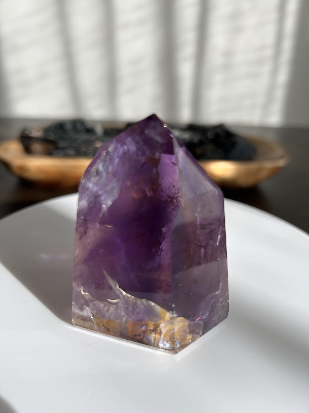 Amethyst Crystal Point Meditation Crown Chakra February Aquarius Crystal Home Warming Best Friend Baby Shower Gift Mom Wife Goddess Crystal