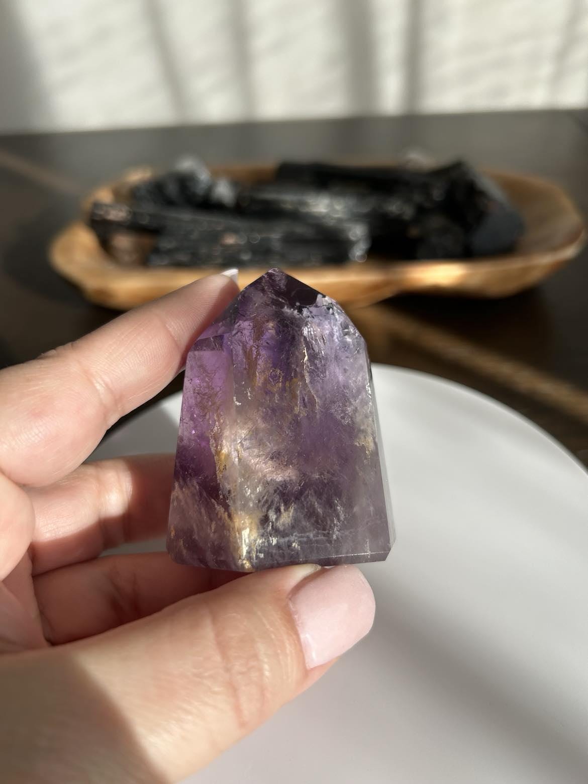 Amethyst Crystal Point Meditation Crown Chakra February Aquarius Crystal Home Warming Best Friend Baby Shower Gift Mom Wife Goddess Crystal