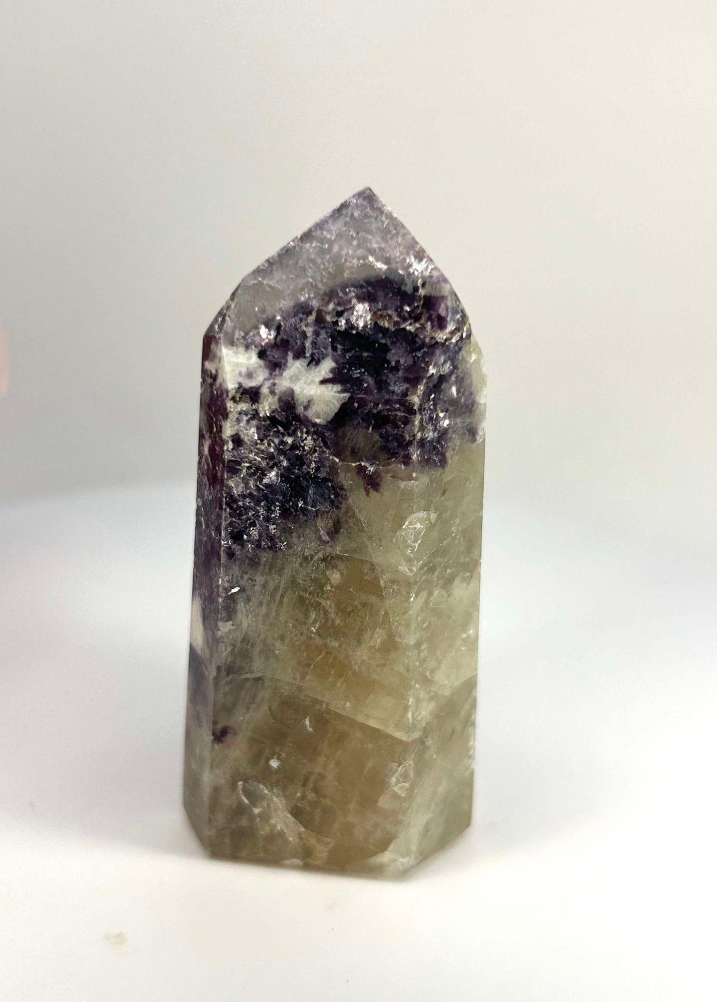 Citrine Lepidolite Crystal Point Solar Plexus Third Eye Meditation Feng Shui Libra Crystal Home Warming Student Teacher Baby Shower Gift