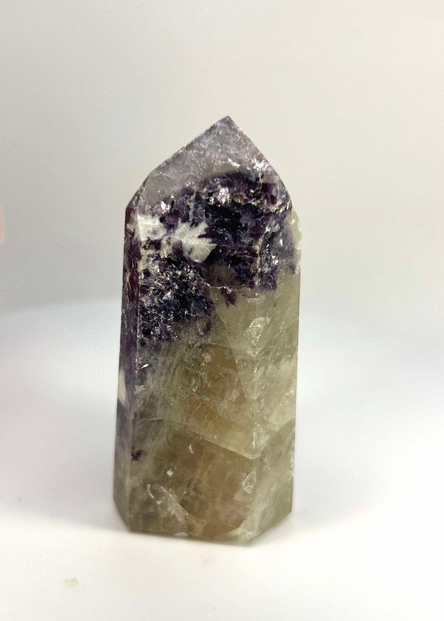 Citrine Lepidolite Crystal Point Solar Plexus Third Eye Meditation Feng Shui Libra Crystal Home Warming Student Teacher Baby Shower Gift