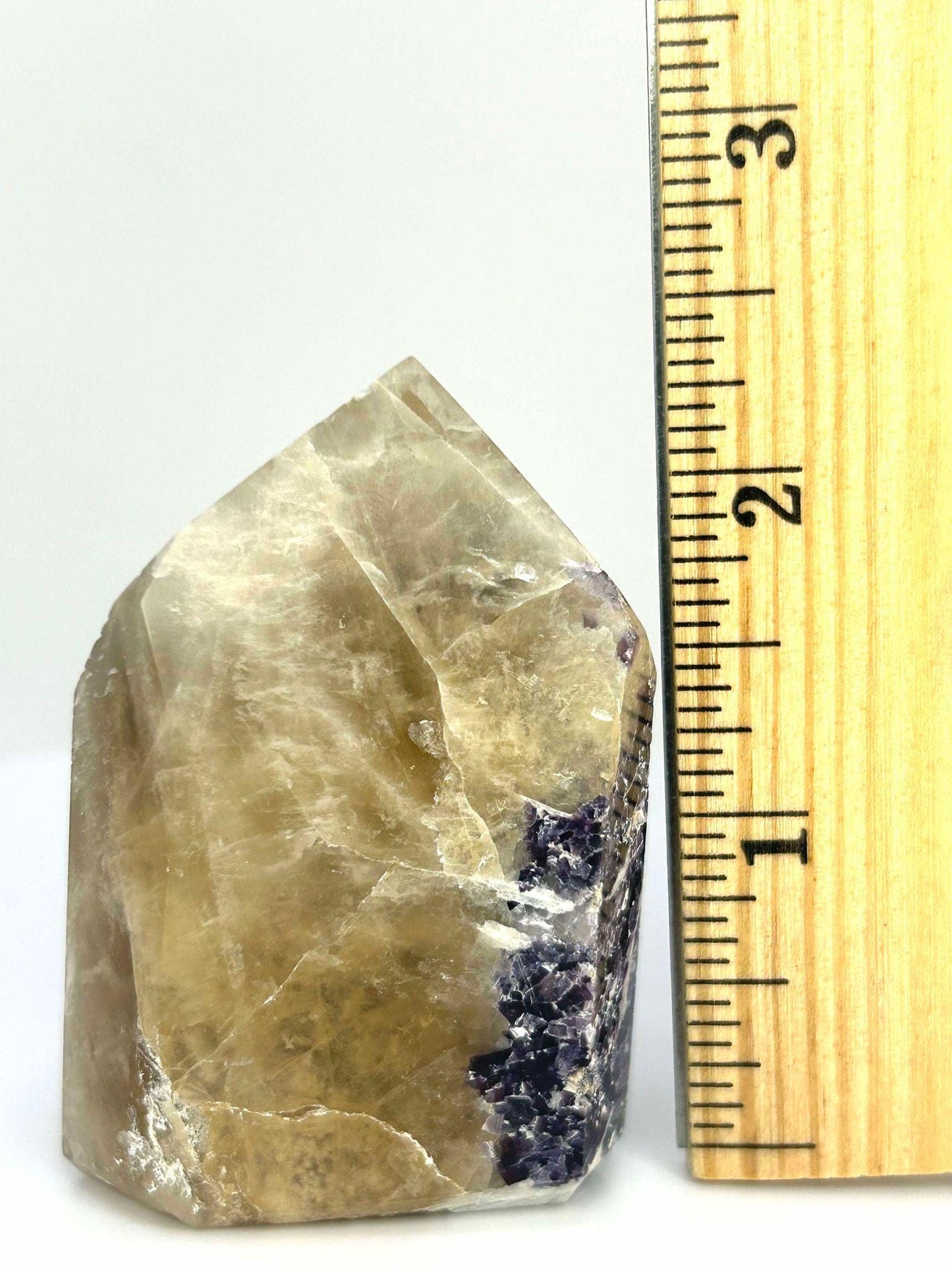 Citrine Lepidolite Crystal Point Solar Plexus Third Eye Meditation Feng Shui Libra Crystal Home Warming Student Teacher Baby Shower Gift