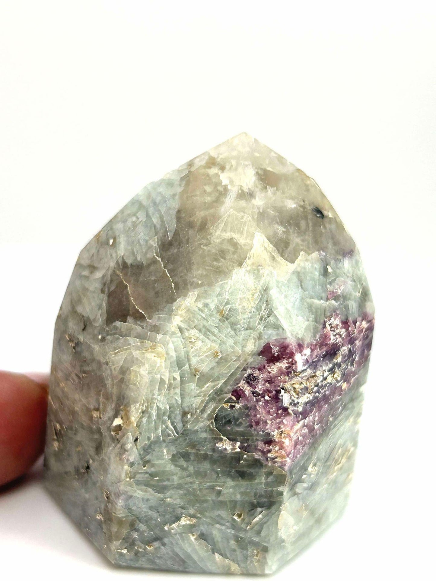 Citrine Lepidolite Crystal Point Solar Plexus Third Eye Meditation Feng Shui Libra Crystal Home Warming Student Teacher Baby Shower Gift