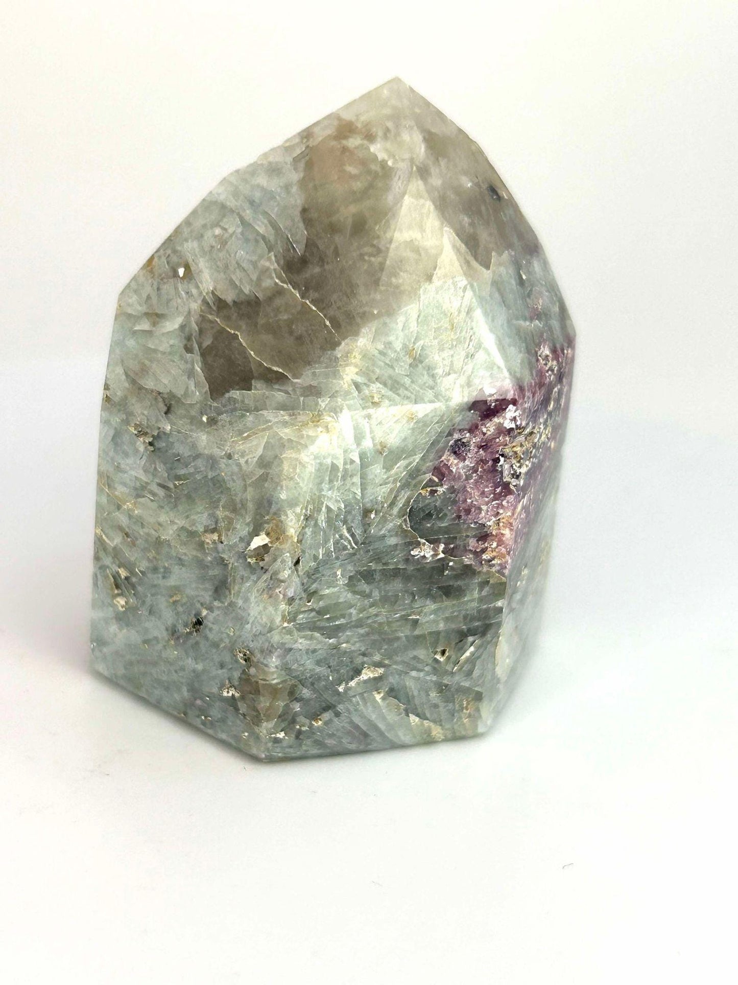 Citrine Lepidolite Crystal Point Solar Plexus Third Eye Meditation Feng Shui Libra Crystal Home Warming Student Teacher Baby Shower Gift