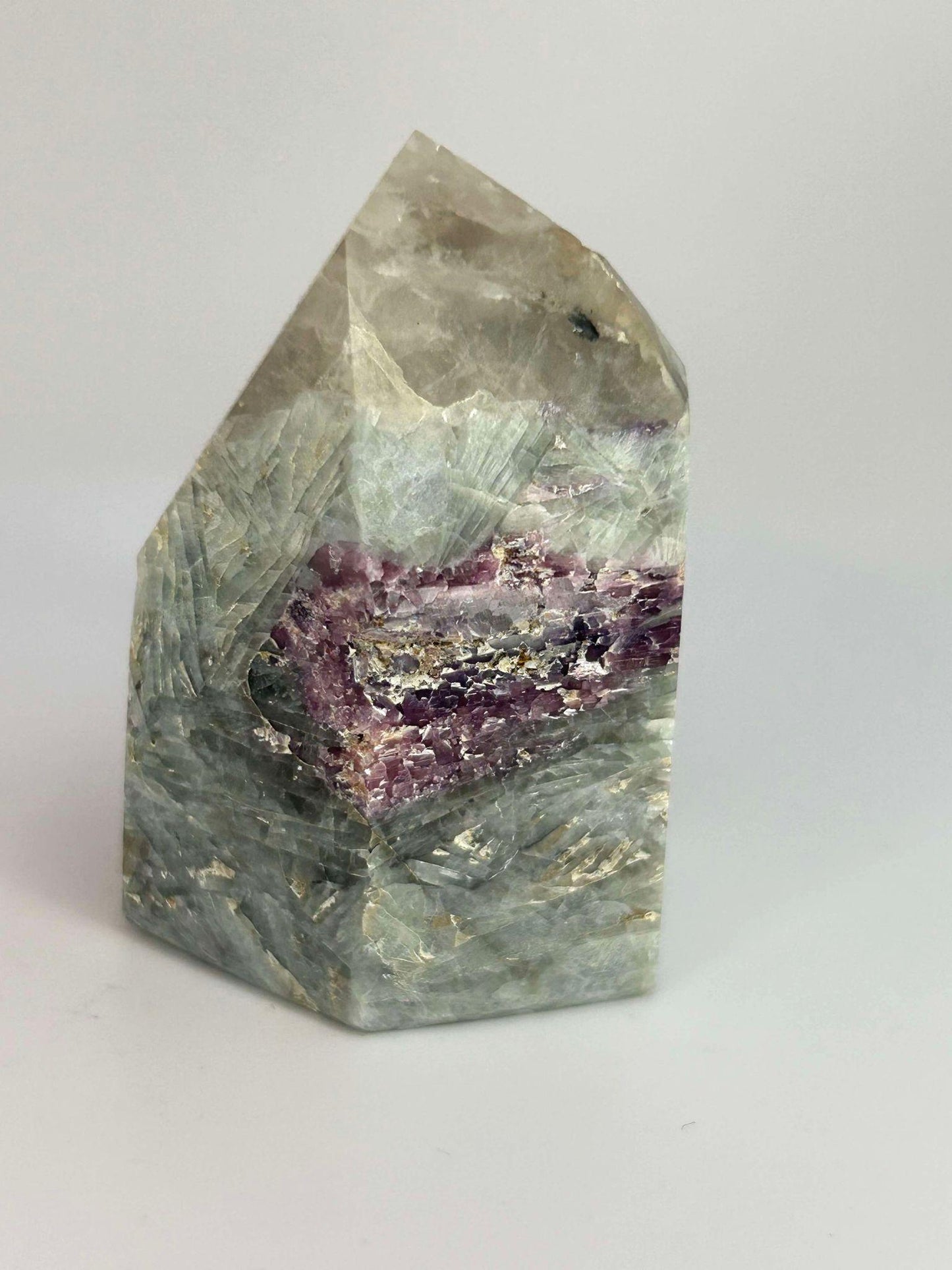 Citrine Lepidolite Crystal Point Solar Plexus Third Eye Meditation Feng Shui Libra Crystal Home Warming Student Teacher Baby Shower Gift