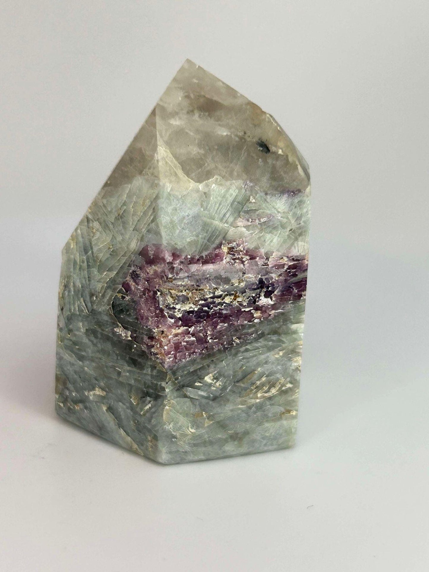 Citrine Lepidolite Crystal Point Solar Plexus Third Eye Meditation Feng Shui Libra Crystal Home Warming Student Teacher Baby Shower Gift