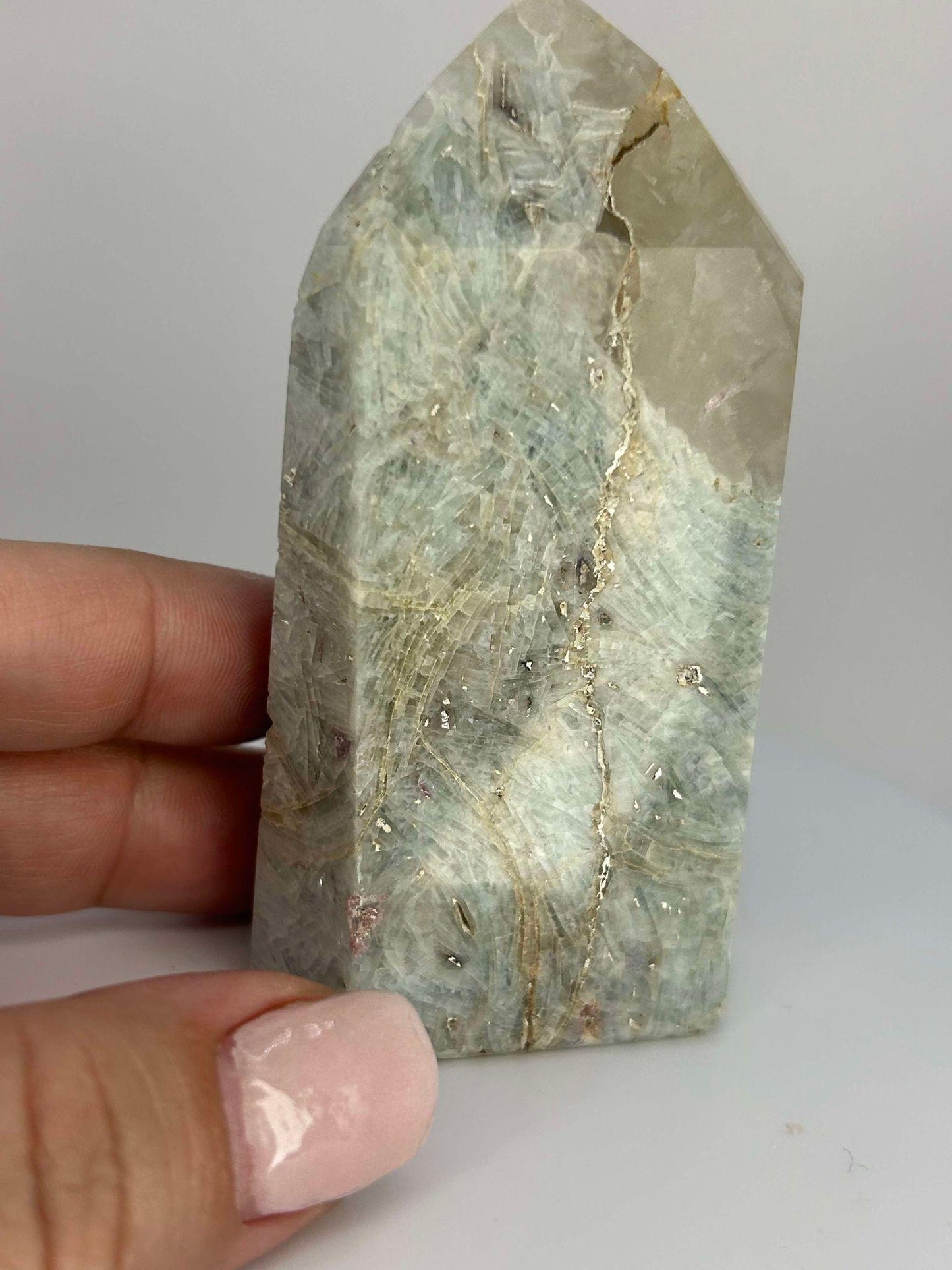Citrine Lepidolite Crystal Point Solar Plexus Third Eye Meditation Feng Shui Libra Crystal Home Warming Student Teacher Baby Shower Gift