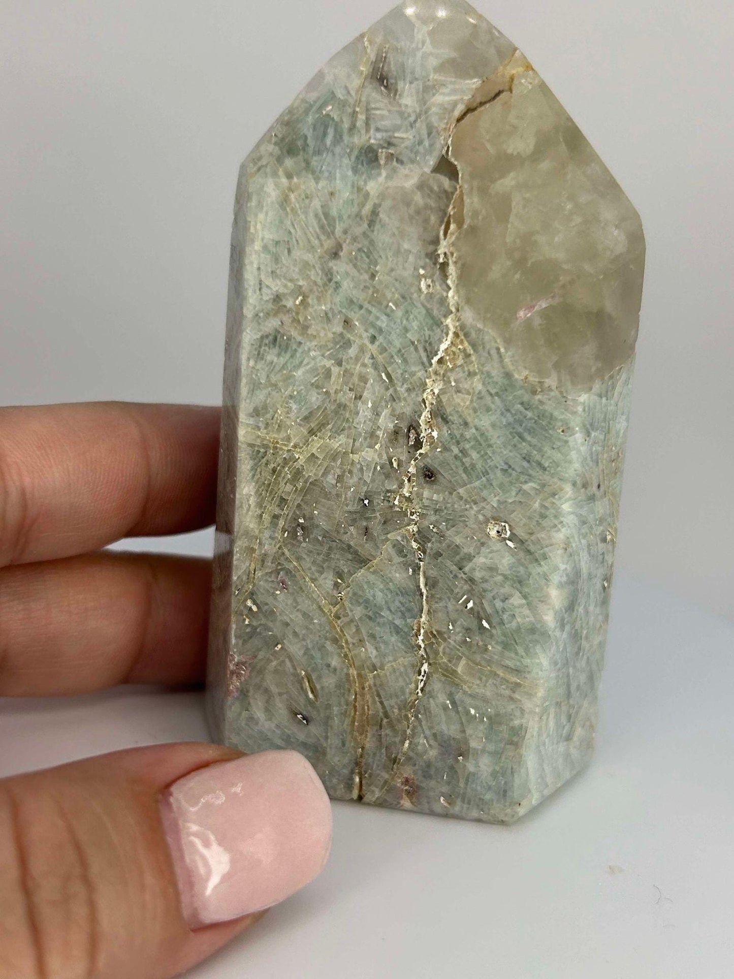 Citrine Lepidolite Crystal Point Solar Plexus Third Eye Meditation Feng Shui Libra Crystal Home Warming Student Teacher Baby Shower Gift