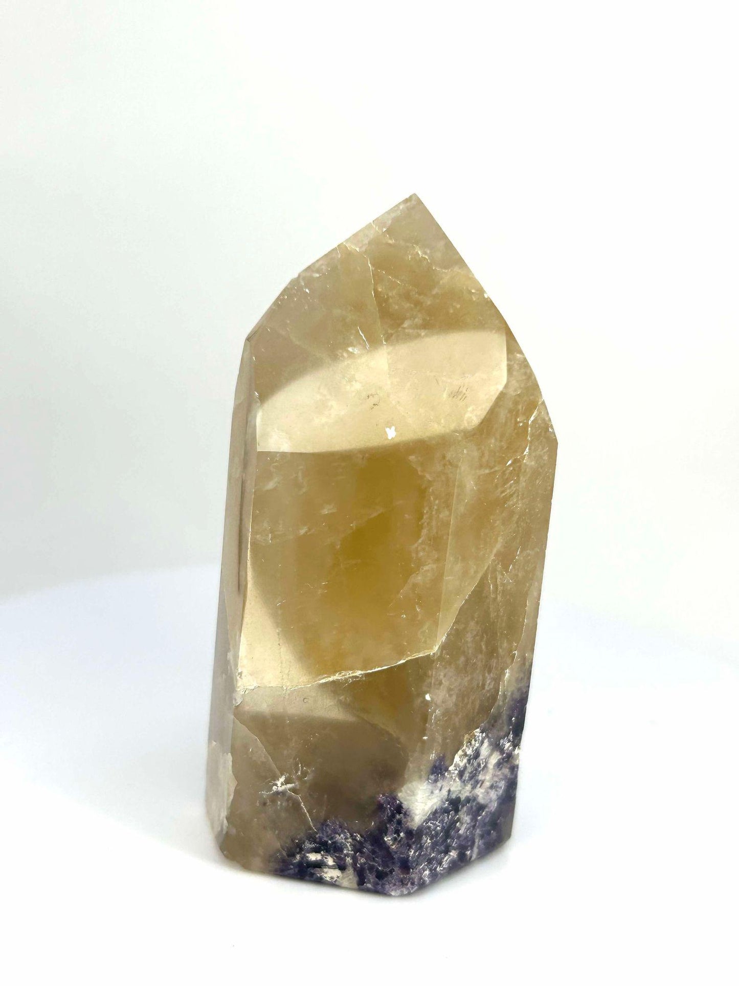 Citrine Lepidolite Crystal Point Solar Plexus Third Eye Meditation Feng Shui Libra Crystal Home Warming Student Teacher Baby Shower Gift