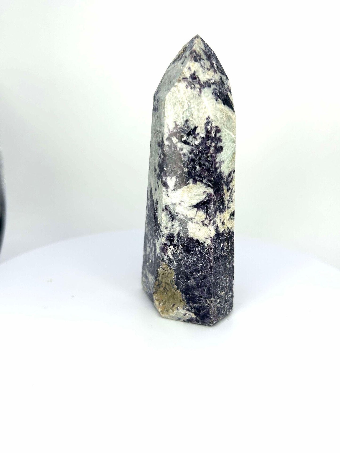 Citrine Lepidolite Crystal Point Solar Plexus Third Eye Meditation Feng Shui Libra Crystal Home Warming Student Teacher Baby Shower Gift