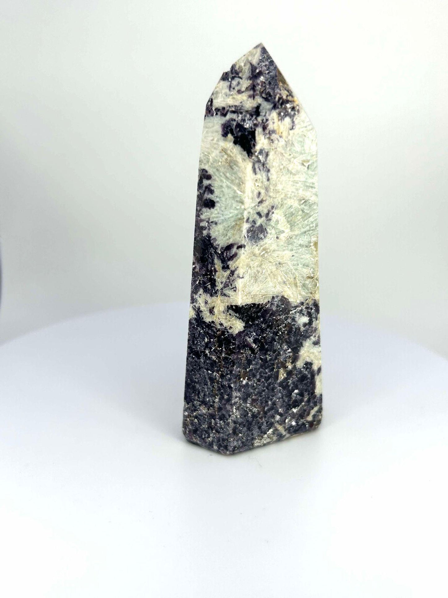 Citrine Lepidolite Crystal Point Solar Plexus Third Eye Meditation Feng Shui Libra Crystal Home Warming Student Teacher Baby Shower Gift
