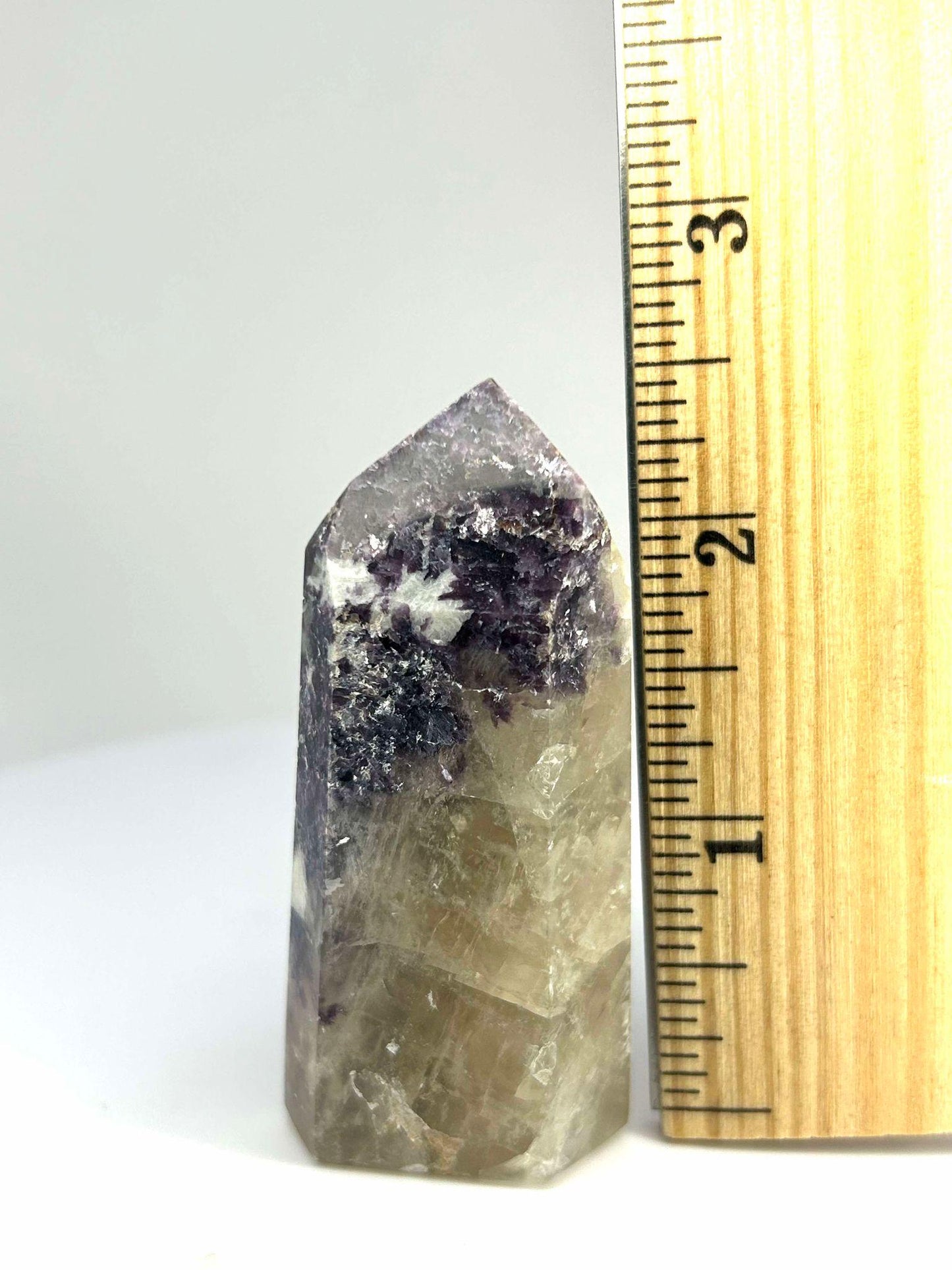 Citrine Lepidolite Crystal Point Solar Plexus Third Eye Meditation Feng Shui Libra Crystal Home Warming Student Teacher Baby Shower Gift