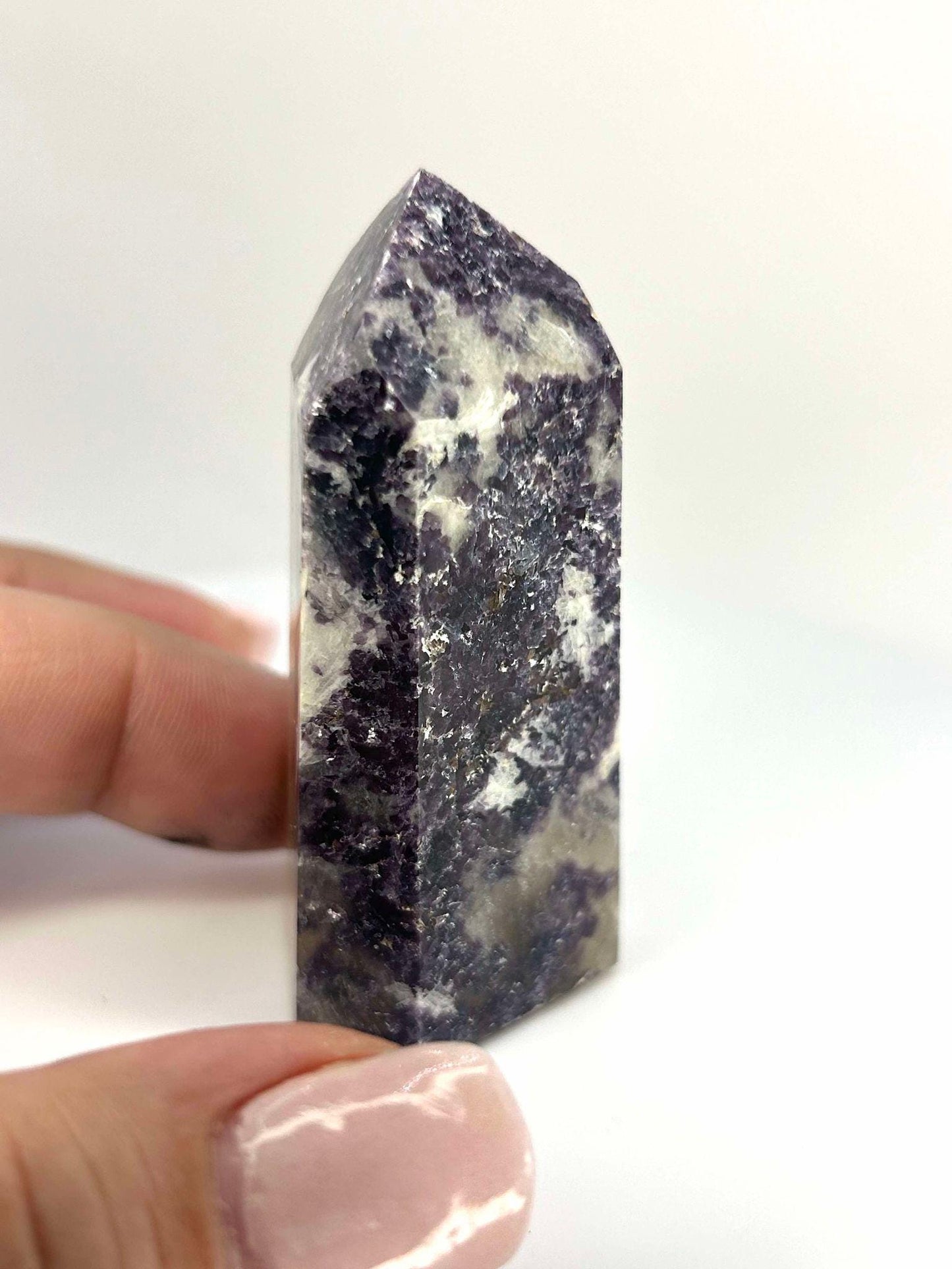 Citrine Lepidolite Crystal Point Solar Plexus Third Eye Meditation Feng Shui Libra Crystal Home Warming Student Teacher Baby Shower Gift