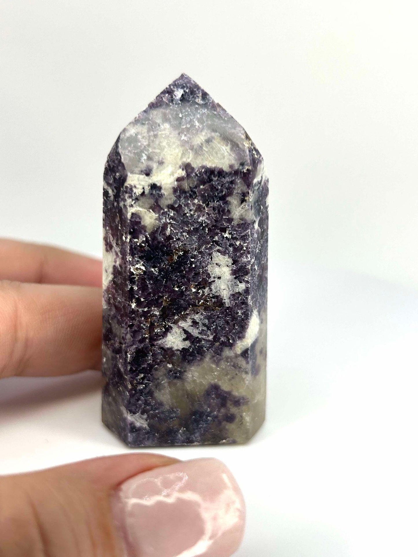 Citrine Lepidolite Crystal Point Solar Plexus Third Eye Meditation Feng Shui Libra Crystal Home Warming Student Teacher Baby Shower Gift
