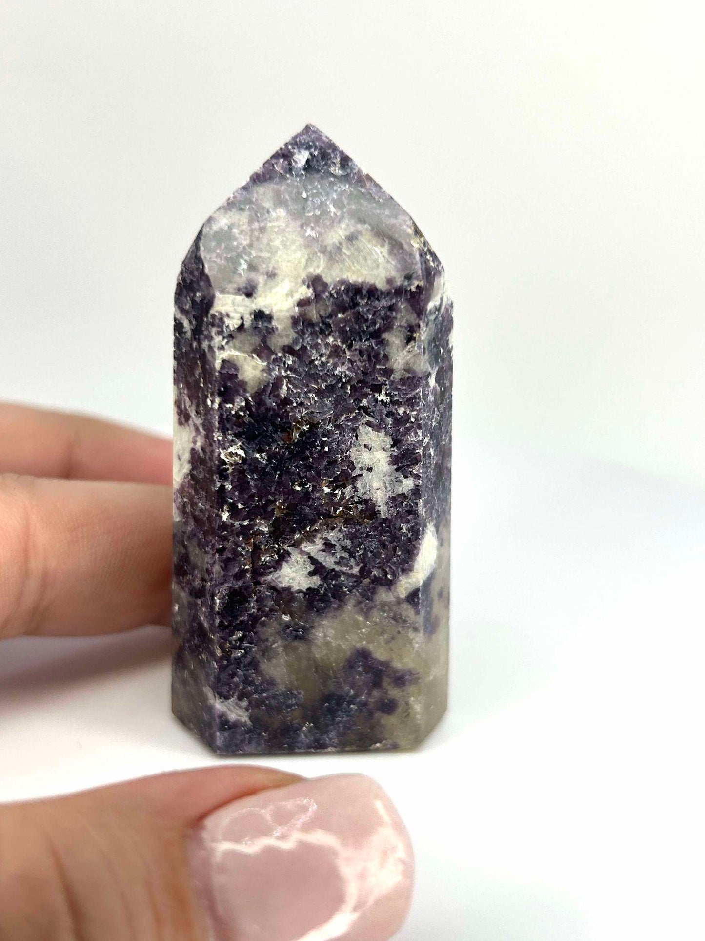 Citrine Lepidolite Crystal Point Solar Plexus Third Eye Meditation Feng Shui Libra Crystal Home Warming Student Teacher Baby Shower Gift