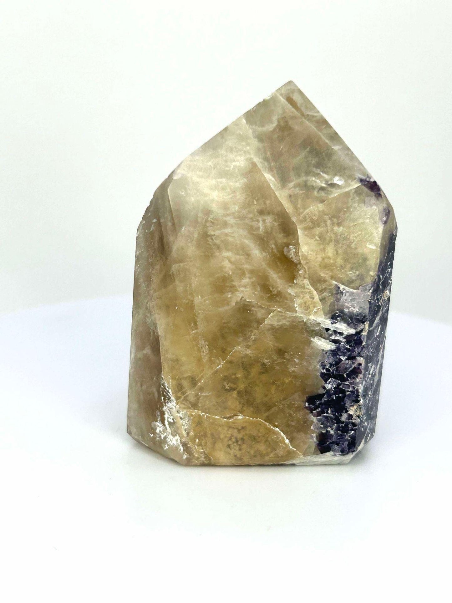 Citrine Lepidolite Crystal Point Solar Plexus Third Eye Meditation Feng Shui Libra Crystal Home Warming Student Teacher Baby Shower Gift