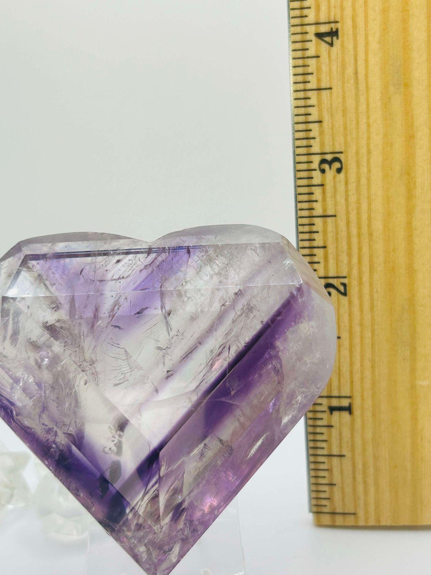 Amethyst Panthom Heart Crystal Crown Chakra Meditation Altar Room Decor Crystal Anniversary Gift February Birthday Crystal Best Friend Gift