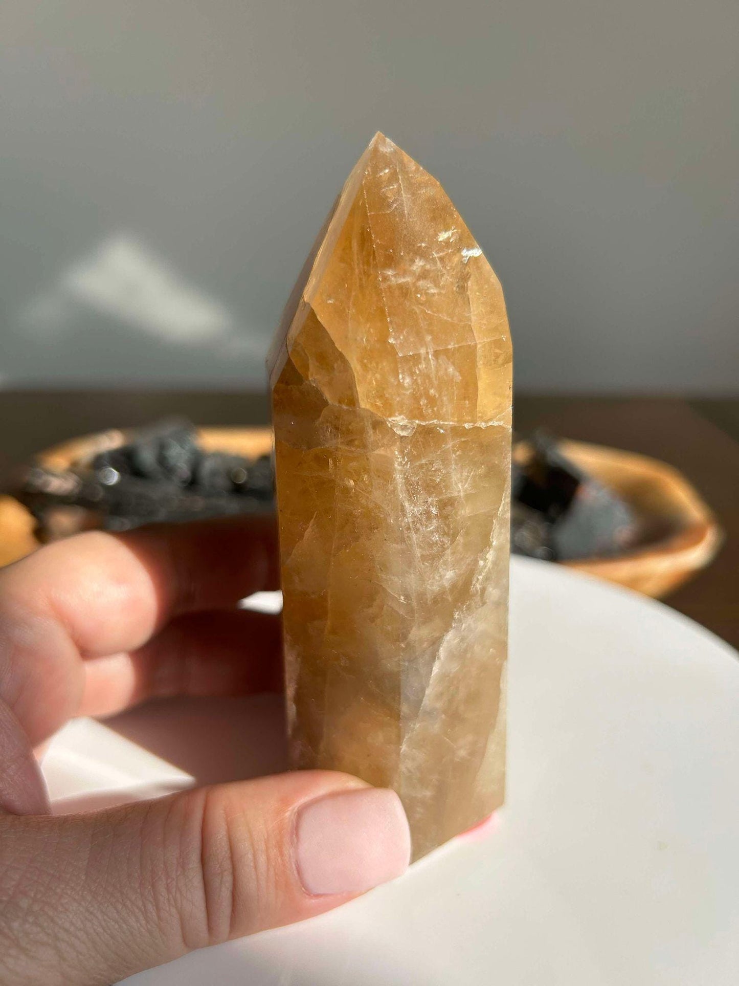 Citrine Crystal Point Feng Shui Solar Plexus November Scorpio Crystal Natural Untreated New Business Gift Graduation New Beginning New job