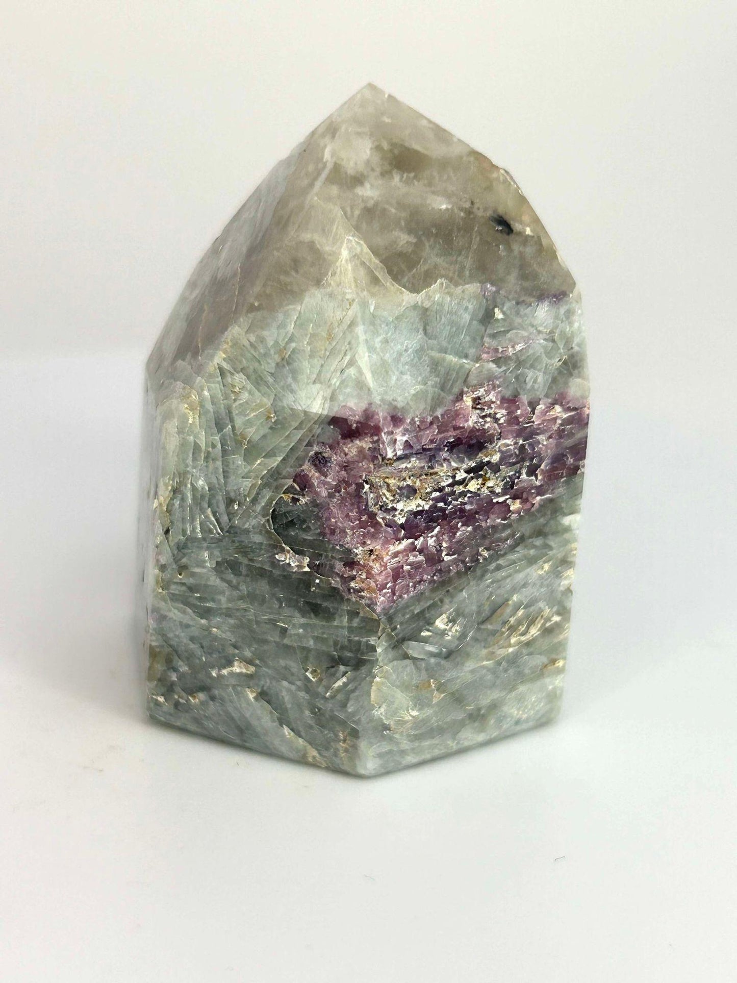 Citrine Lepidolite Crystal Point Solar Plexus Third Eye Meditation Feng Shui Libra Crystal Home Warming Student Teacher Baby Shower Gift