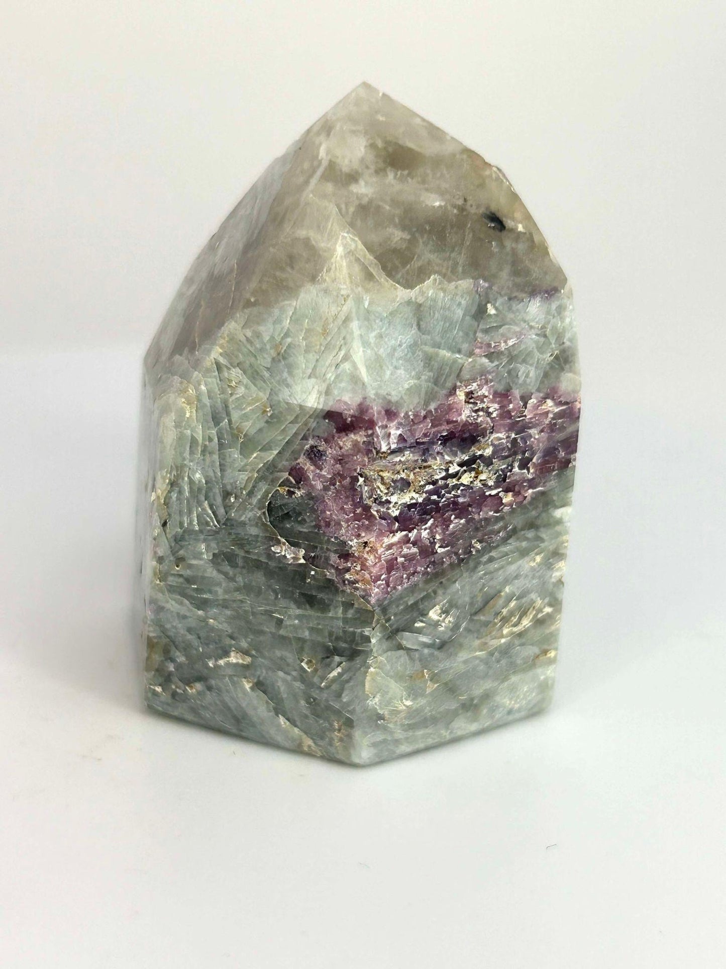 Citrine Lepidolite Crystal Point Solar Plexus Third Eye Meditation Feng Shui Libra Crystal Home Warming Student Teacher Baby Shower Gift