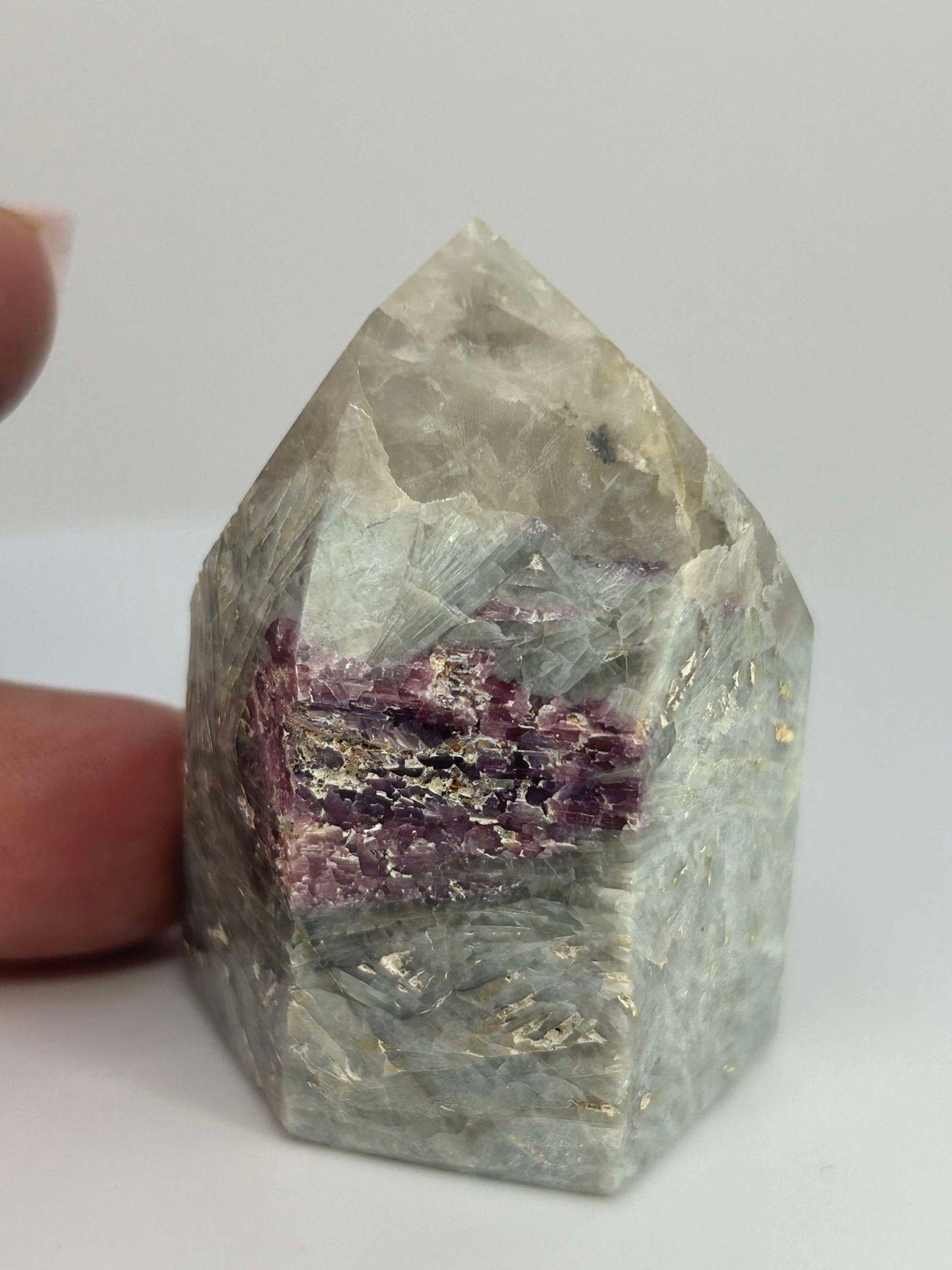 Citrine Lepidolite Crystal Point Solar Plexus Third Eye Meditation Feng Shui Libra Crystal Home Warming Student Teacher Baby Shower Gift
