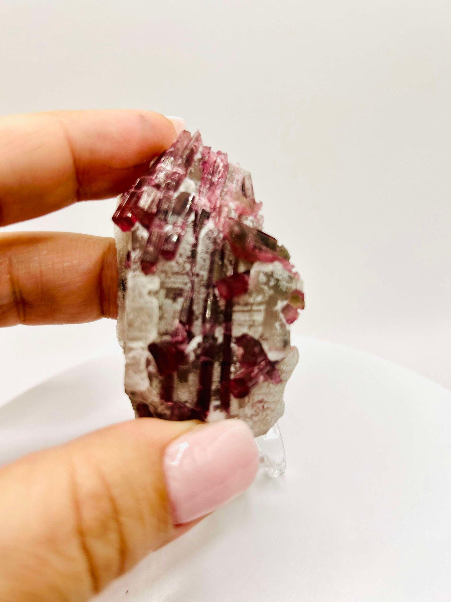 Citrine Pink Tourmaline Feng Shui Solar Plexus Heart Chakra Collector Piece October Crystal Breakup Gift Home Decor New Beginning New love