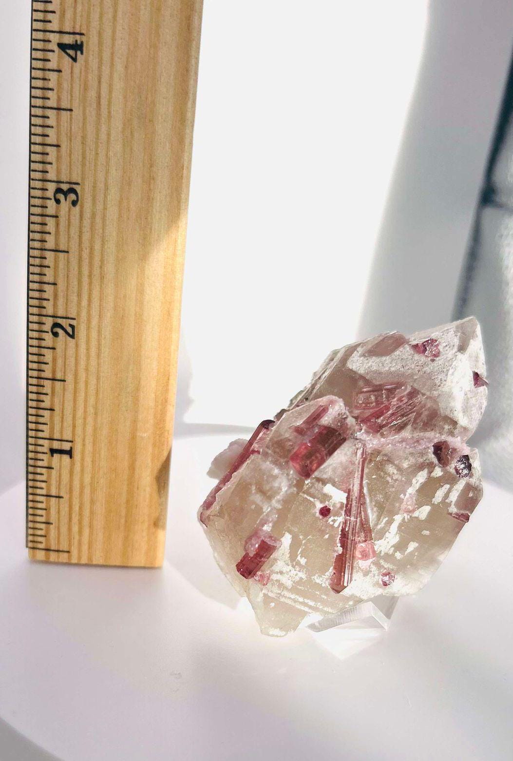 Citrine Pink Tourmaline Feng Shui Solar Plexus Heart Chakra Collector Piece October Crystal Breakup Gift Home decor New beginning New love