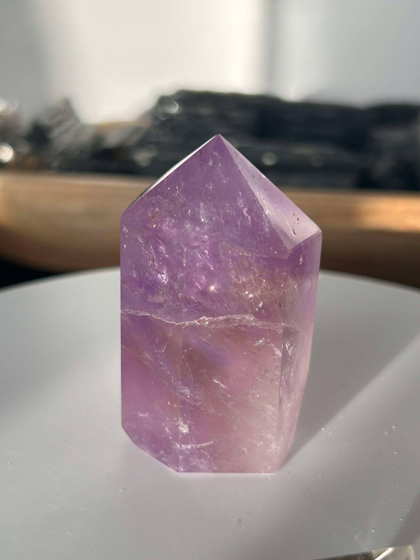 Amethyst Crystal Point Meditation Crown Chakra February Aquarius Crystal Home Warming Best Friend Baby Shower Gift Mom Student Teacher Gift