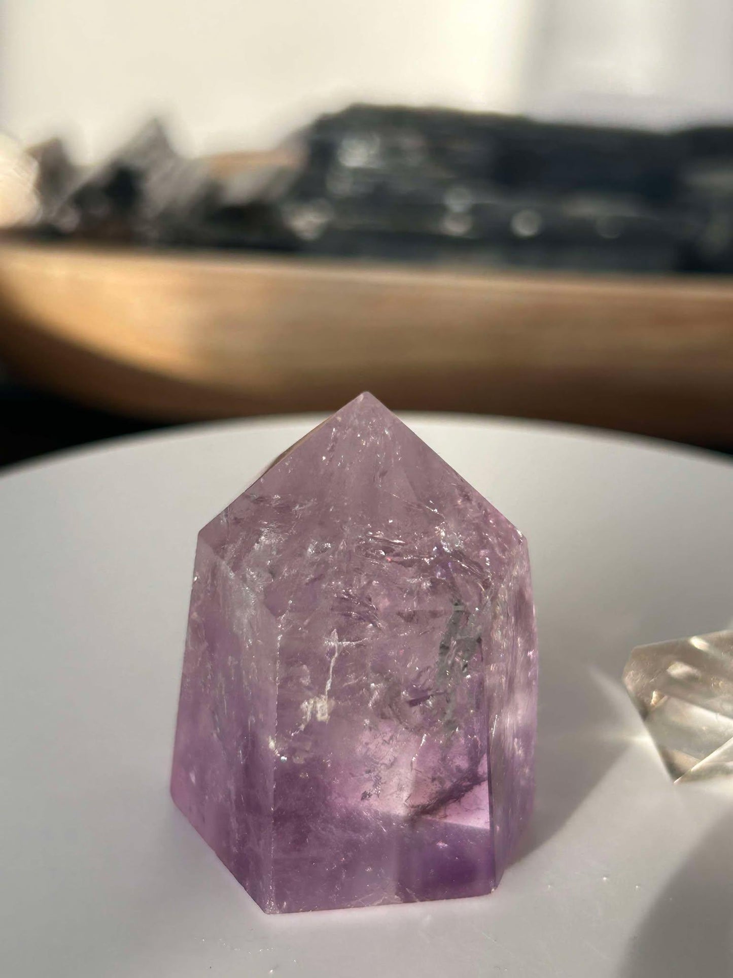 Amethyst Crystal Point Meditation Crown Chakra February Aquarius Crystal Home Warming Best Friend Baby Shower Gift Mom Student Teacher Gift