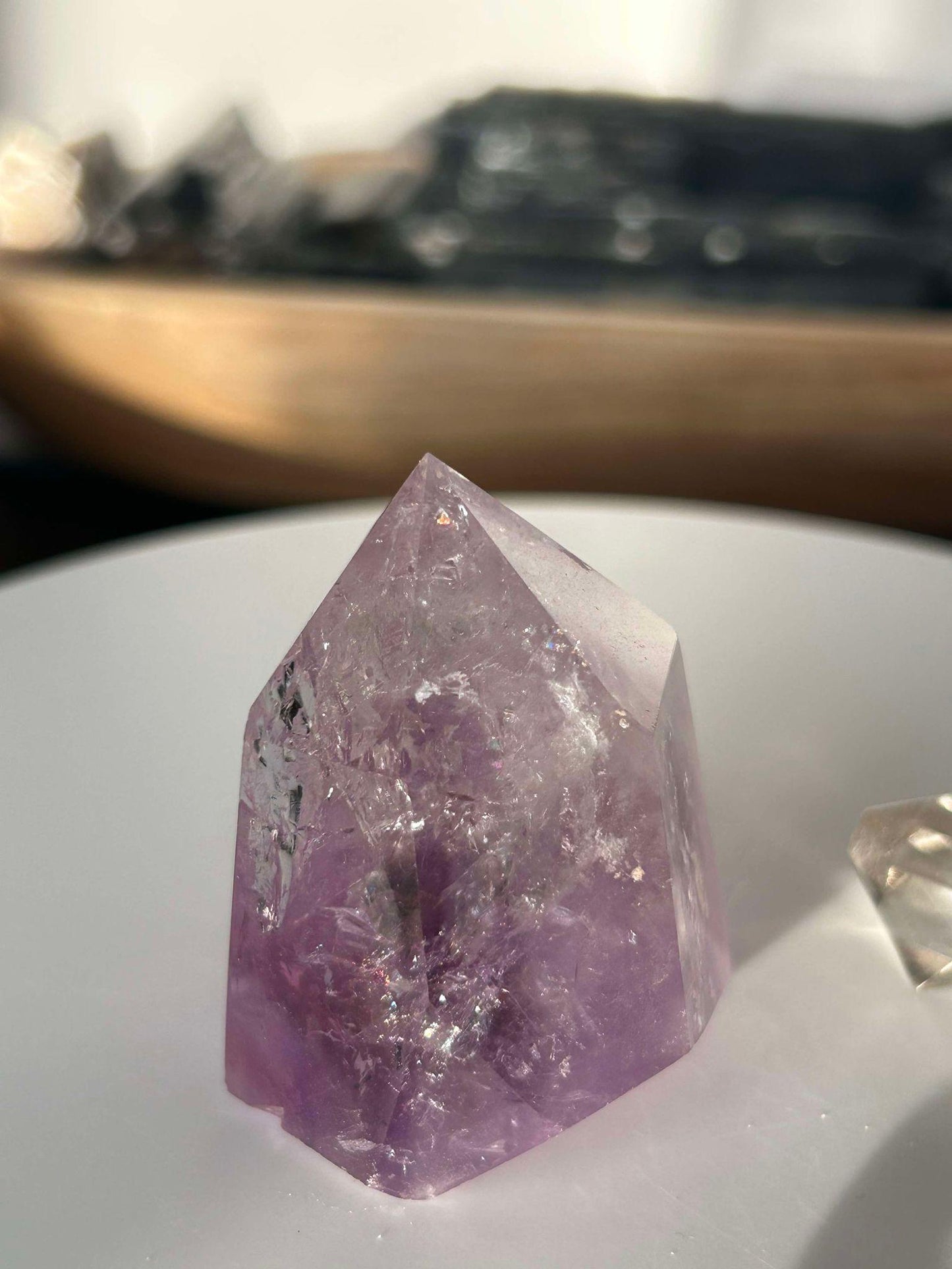 Amethyst Crystal Point Meditation Crown Chakra February Aquarius Crystal Home Warming Best Friend Baby Shower Gift Mom Student Teacher Gift