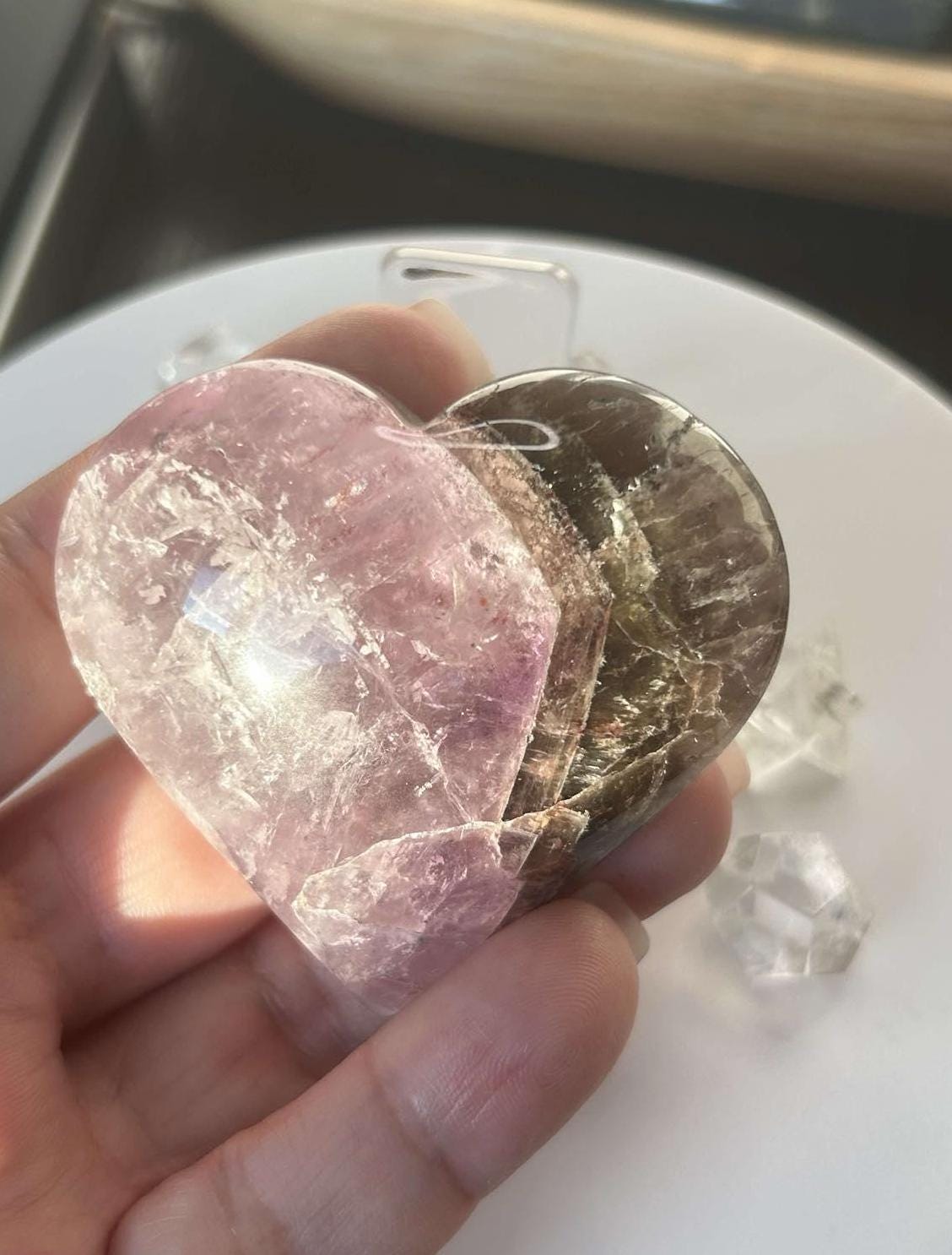 Super Seven Amethyst Cacoxenite Crystal Meditation Stone Crown Chakra Energy Amplifier Reiki Healers Gift Home Decor Spiritual Yogi Gift