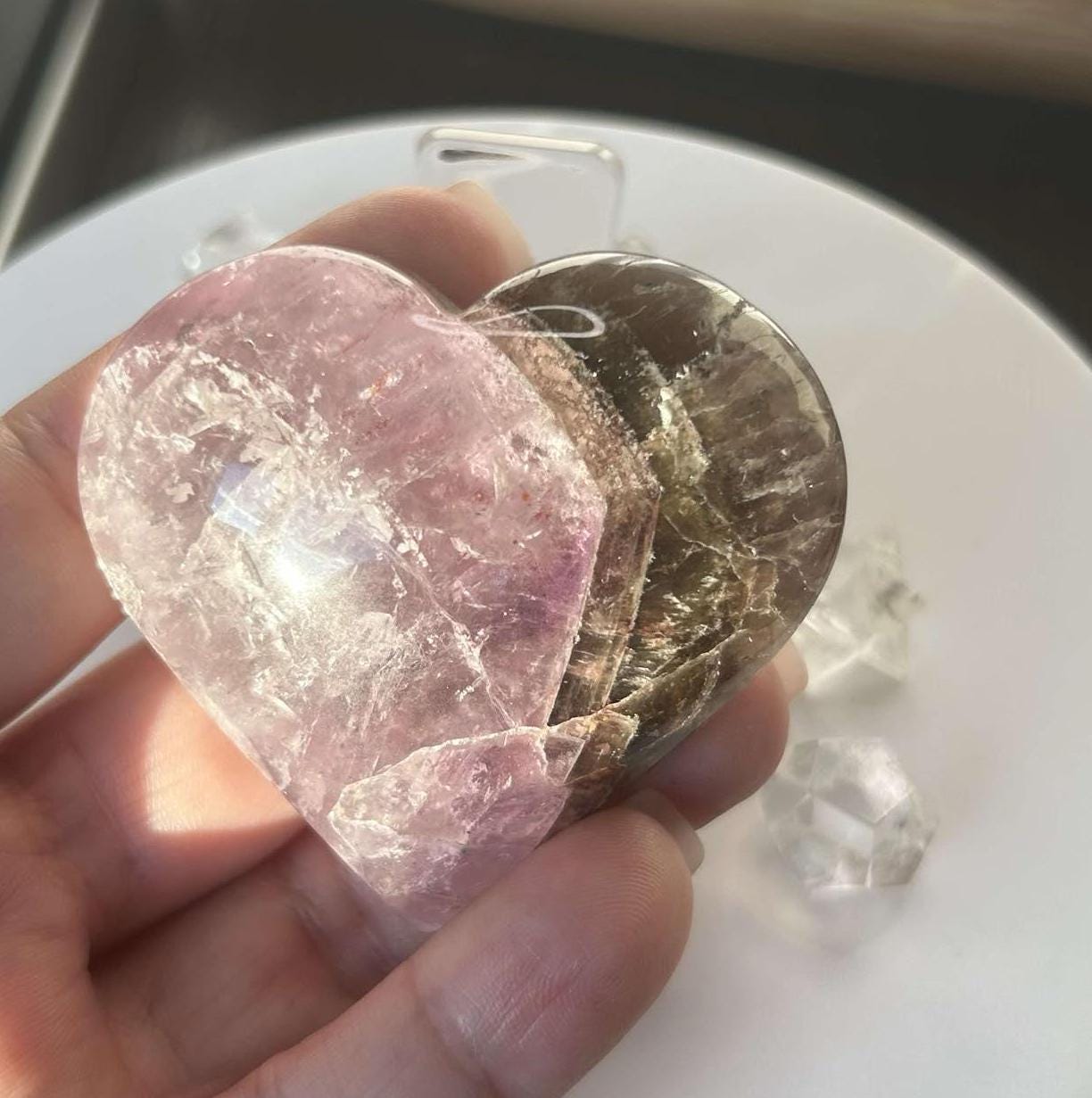 Super Seven Amethyst Cacoxenite Crystal Meditation Stone Crown Chakra Energy Amplifier Reiki Healers Gift Home Decor Spiritual Yogi Gift