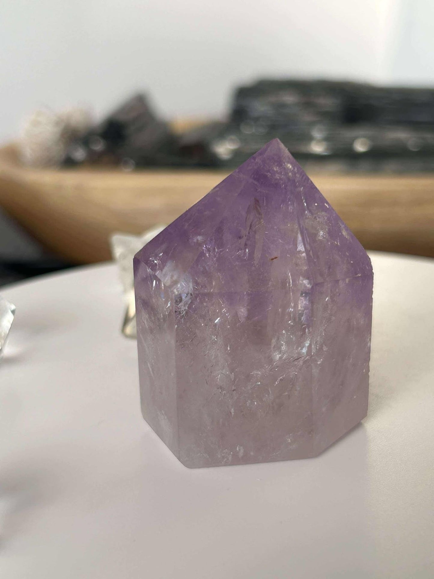 Amethyst Crystal Point Meditation Crown Chakra February Aquarius Crystal Home Warming Best Friend Baby Shower Gift Mom Student Teacher Gift