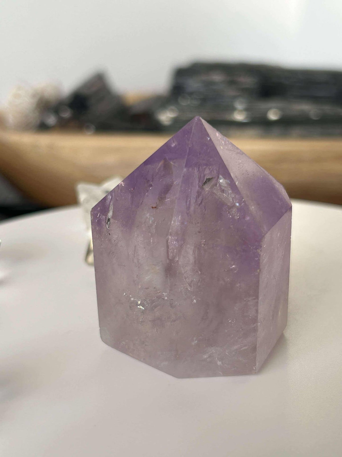 Amethyst Crystal Point Meditation Crown Chakra February Aquarius Crystal Home Warming Best Friend Baby Shower Gift Mom Student Teacher Gift