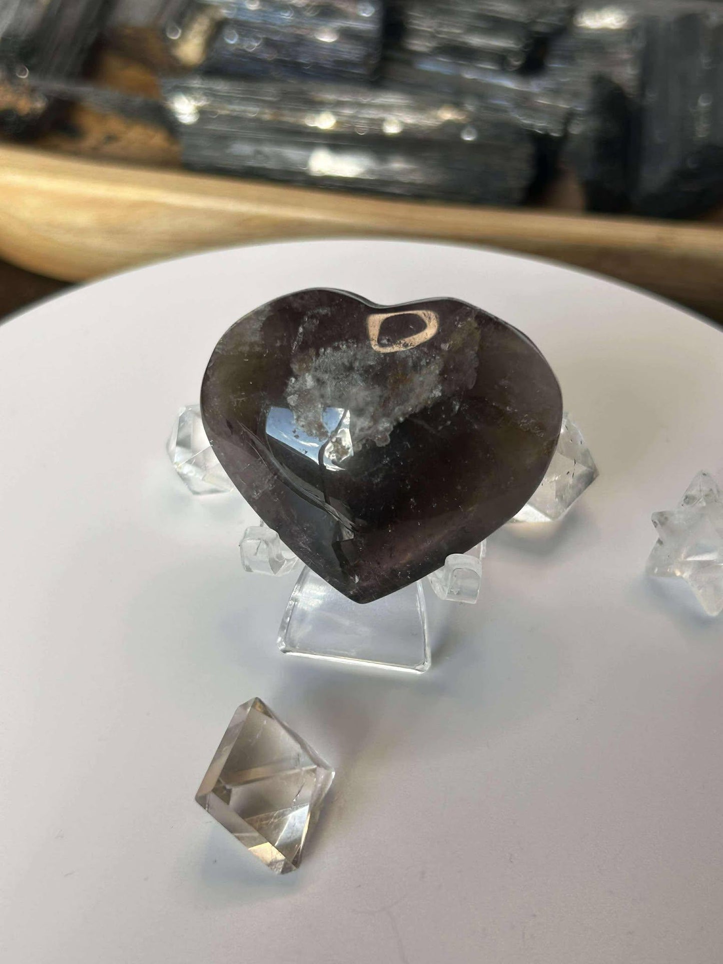Super Seven Amethyst Cacoxenite Crystal Meditation Stone Crown Chakra Energy Amplifier Reiki Healers Gift Home Decor Spiritual Yogi Gift